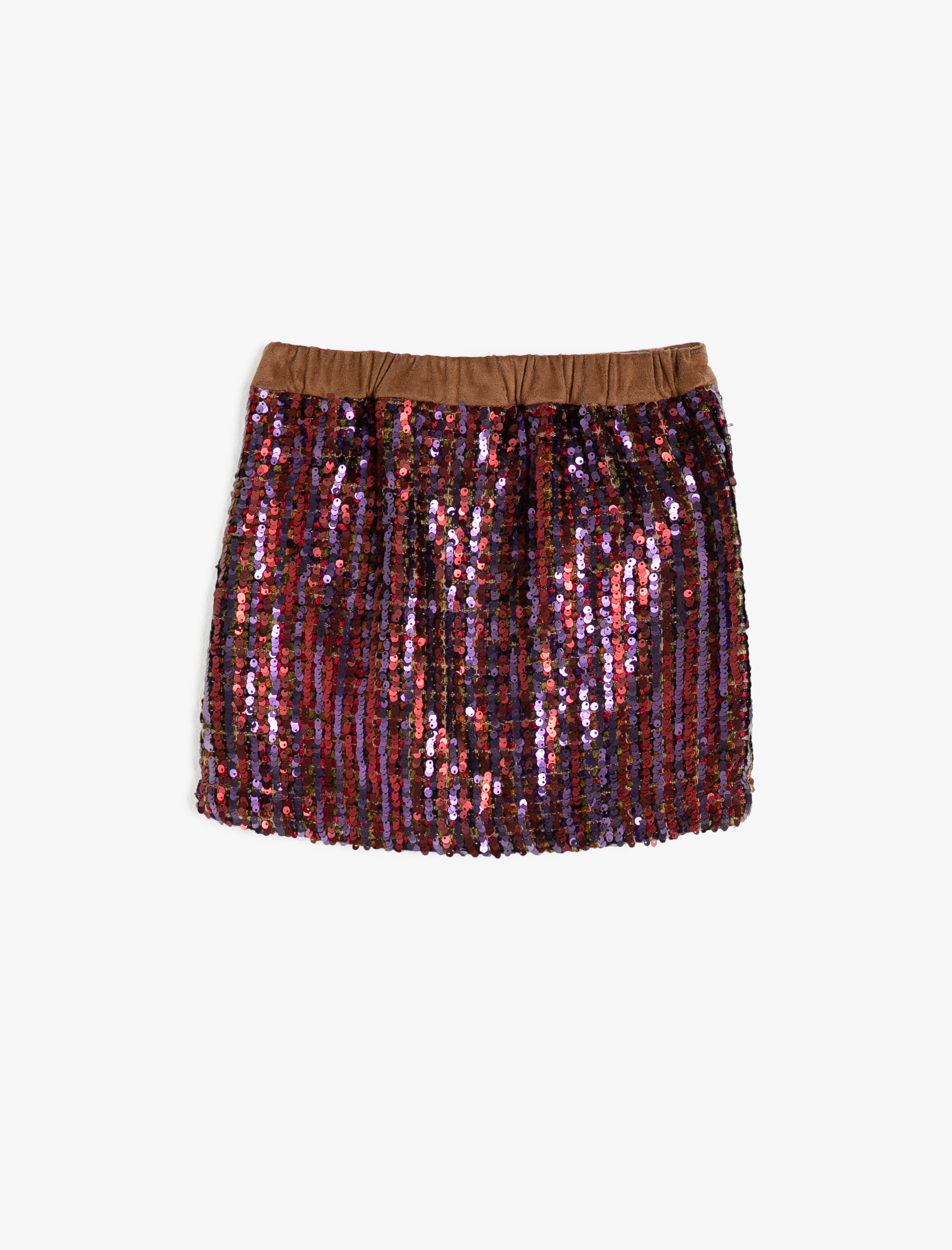  Kız Çocuk Normal Bel Pul Detaylı Etek