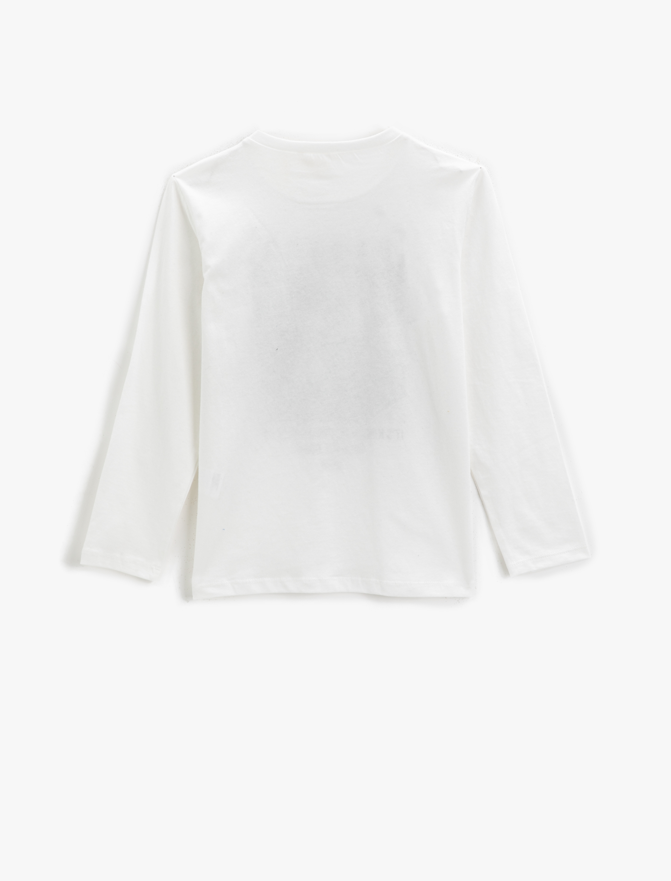 Erkek Çocuk Dinozor Baskılı Uzun Kollu Tişört Bisiklet Yaka Pamuklu