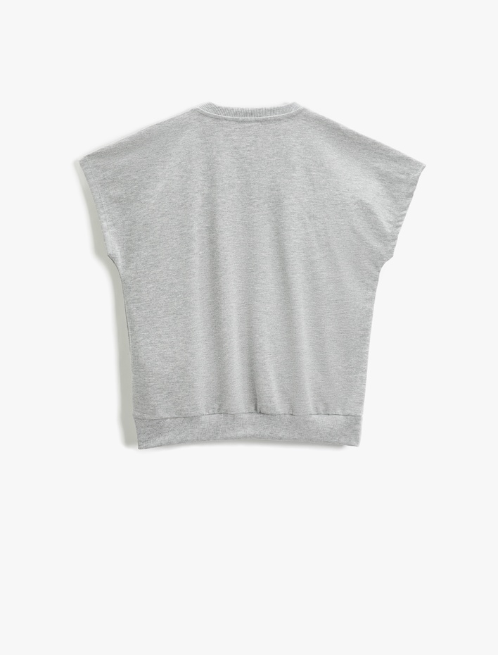 Erkek Çocuk Baskılı Kanguru Cepli Kısa Kollu Sweatshirt