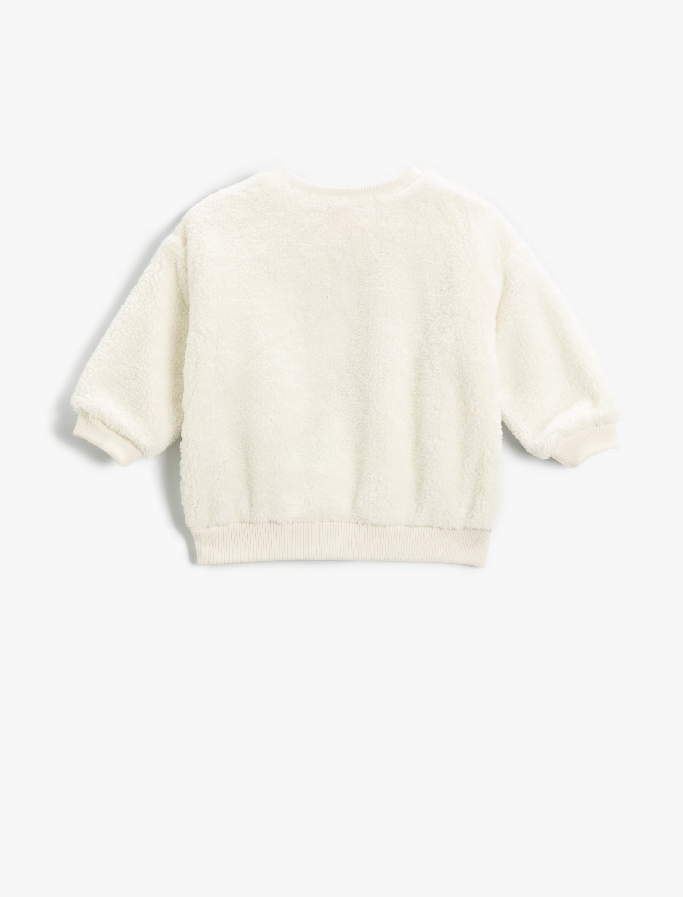  Kız Bebek Yılbaşı Temalı Pul İşlemeli Peluş Sweatshirt