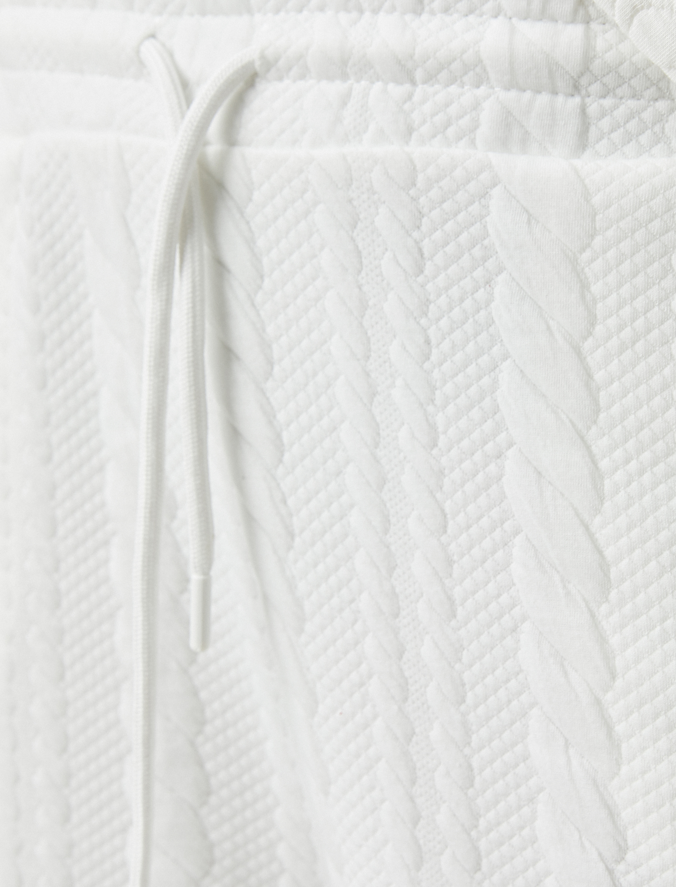   Örgü Desenli Belden Bağlamalı Jogger Eşofman Altı