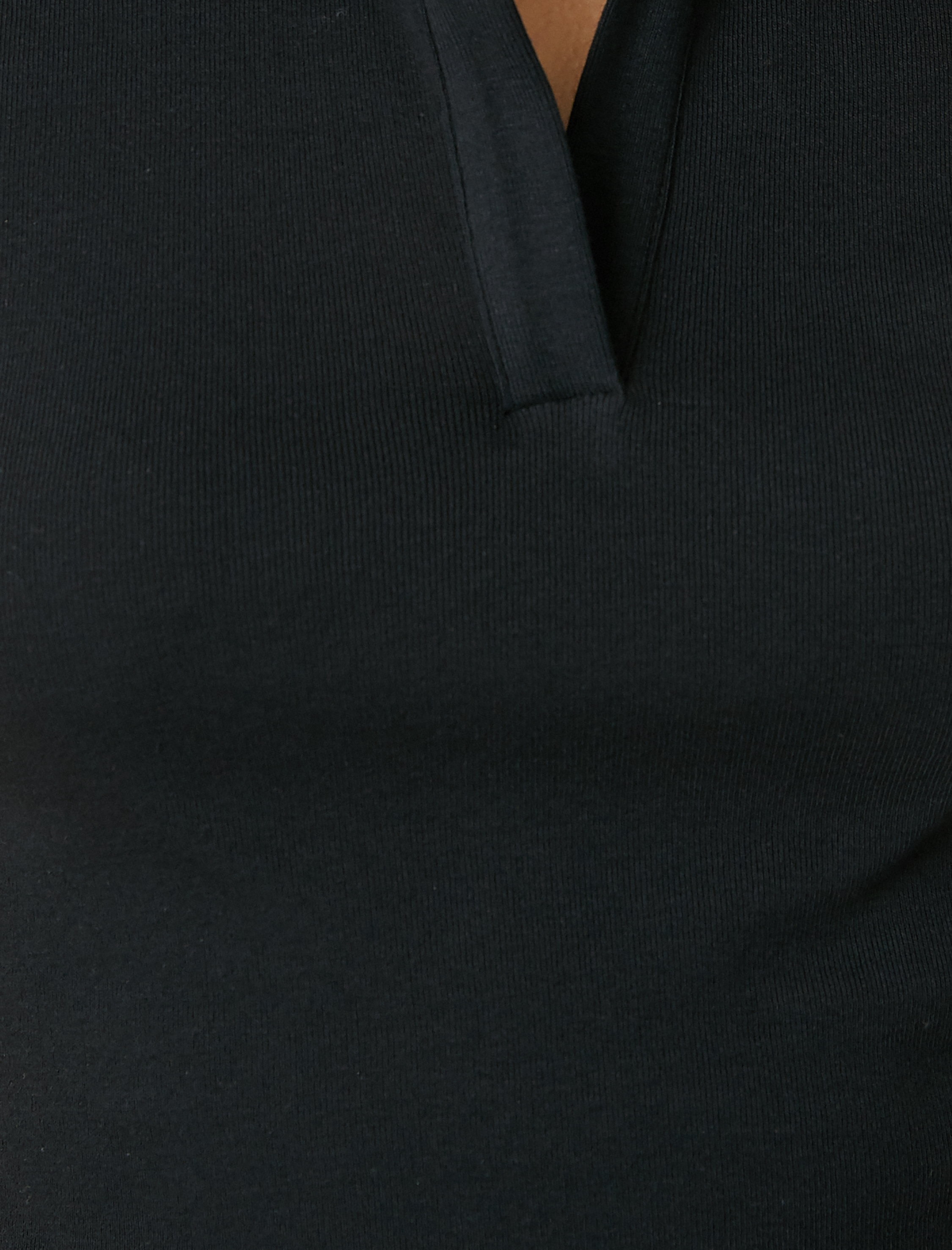   Polo Yaka Kolsuz Pamuklu Crop Atlet