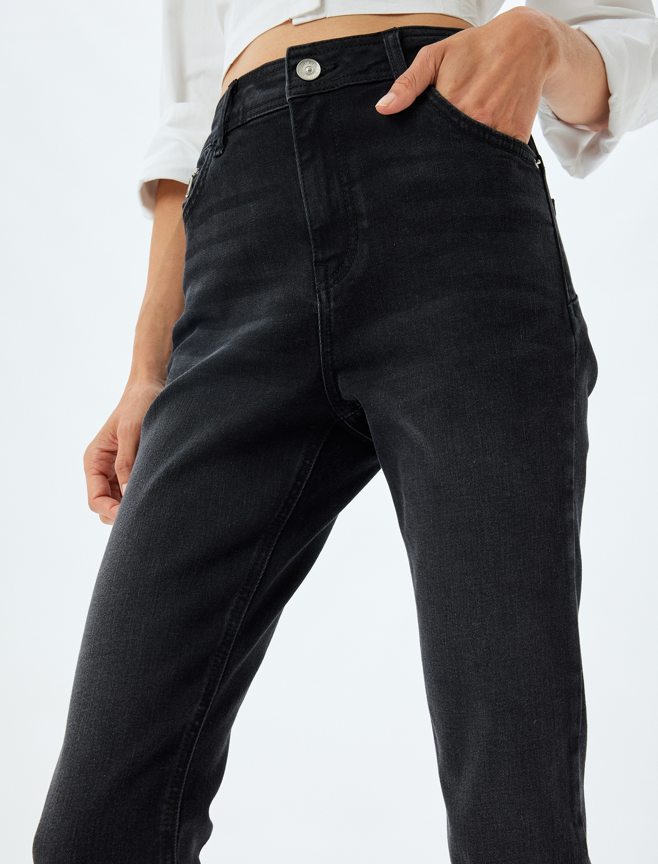 Yüksek Bel Kot Pantolon Dar Paça Push Up - Skinny Push Up Fit Jean