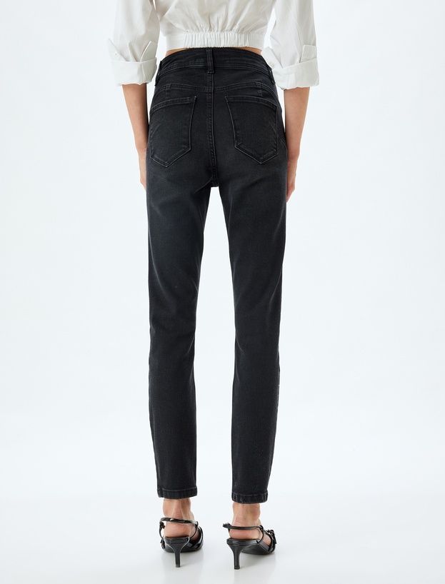 Yüksek Bel Kot Pantolon Dar Paça Push Up - Skinny Push Up Fit Jean_3