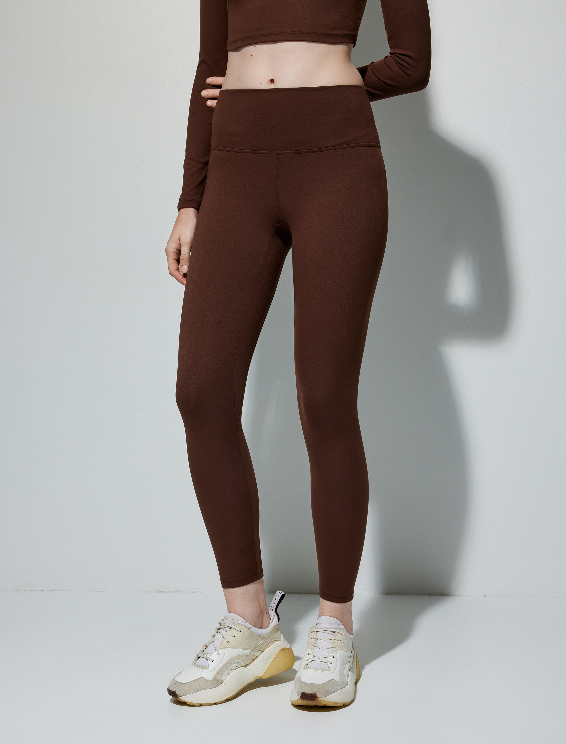   Yüksek Bel Dikiş Detaylı Slim Fit Spor Tayt