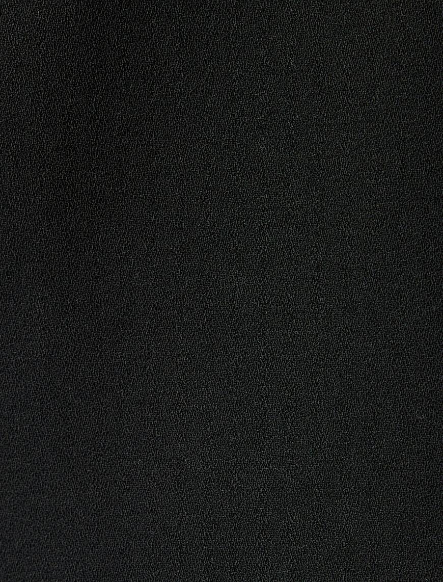   Tek Düğmeli Kuşaklı Blazer Yelek