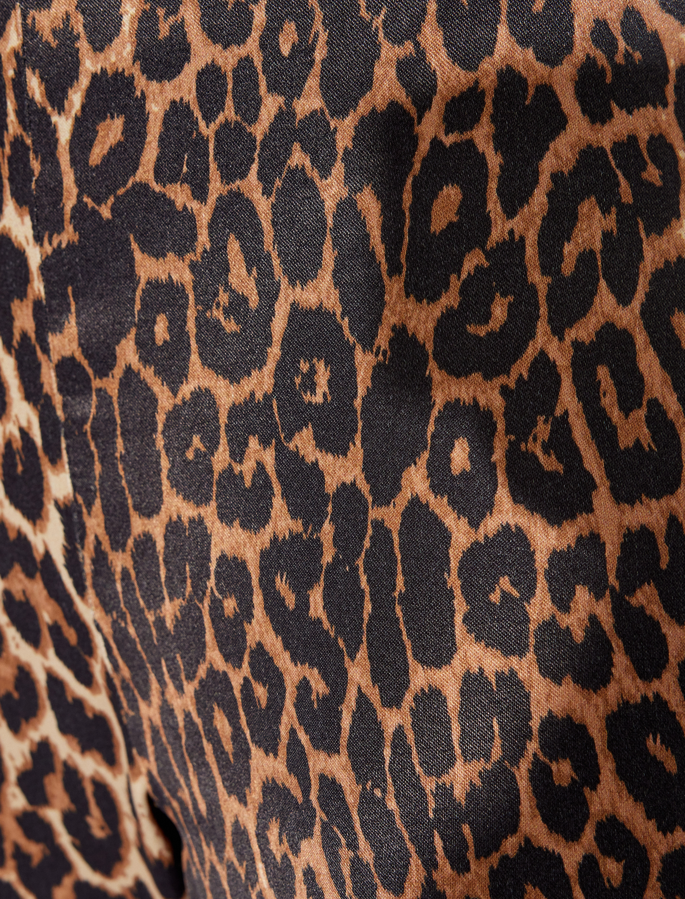 Koton X Zeynep Bastık - Leopar Desenli Pijama Altı Bol Kalıp Viskon