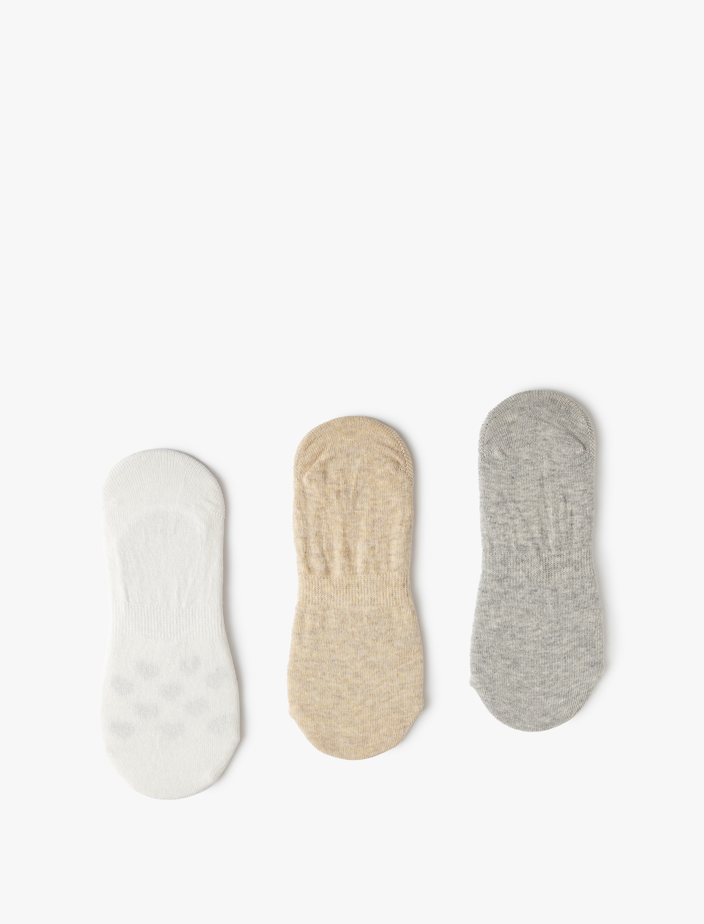  Kadın 3'lü Babet Çorap Seti Çok Renkli Kalpli