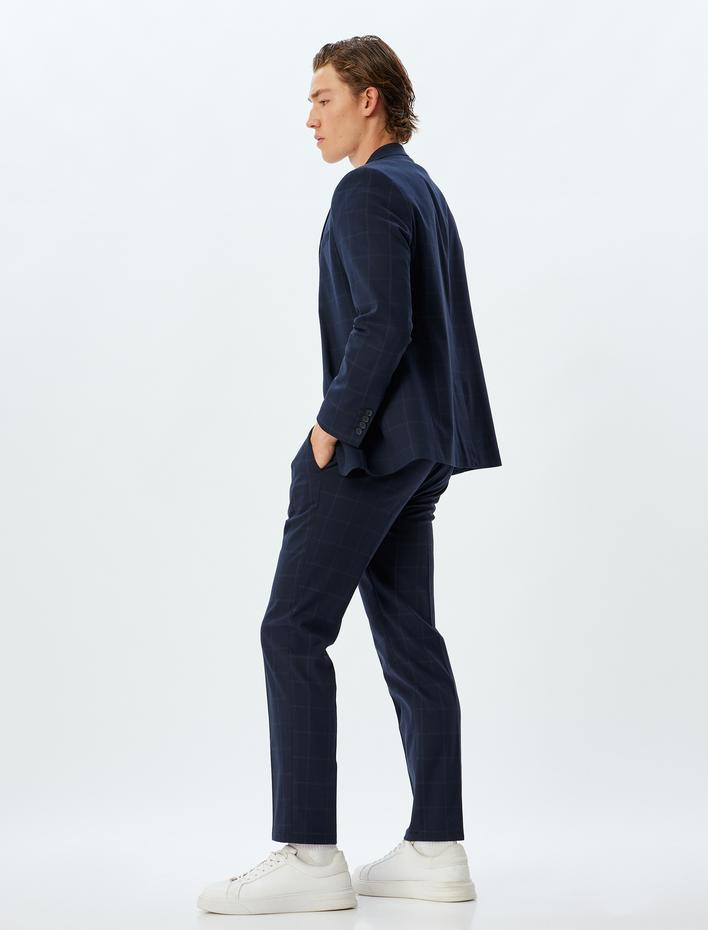  Chino Pantolon Cep Detaylı Viskon Karışımlı