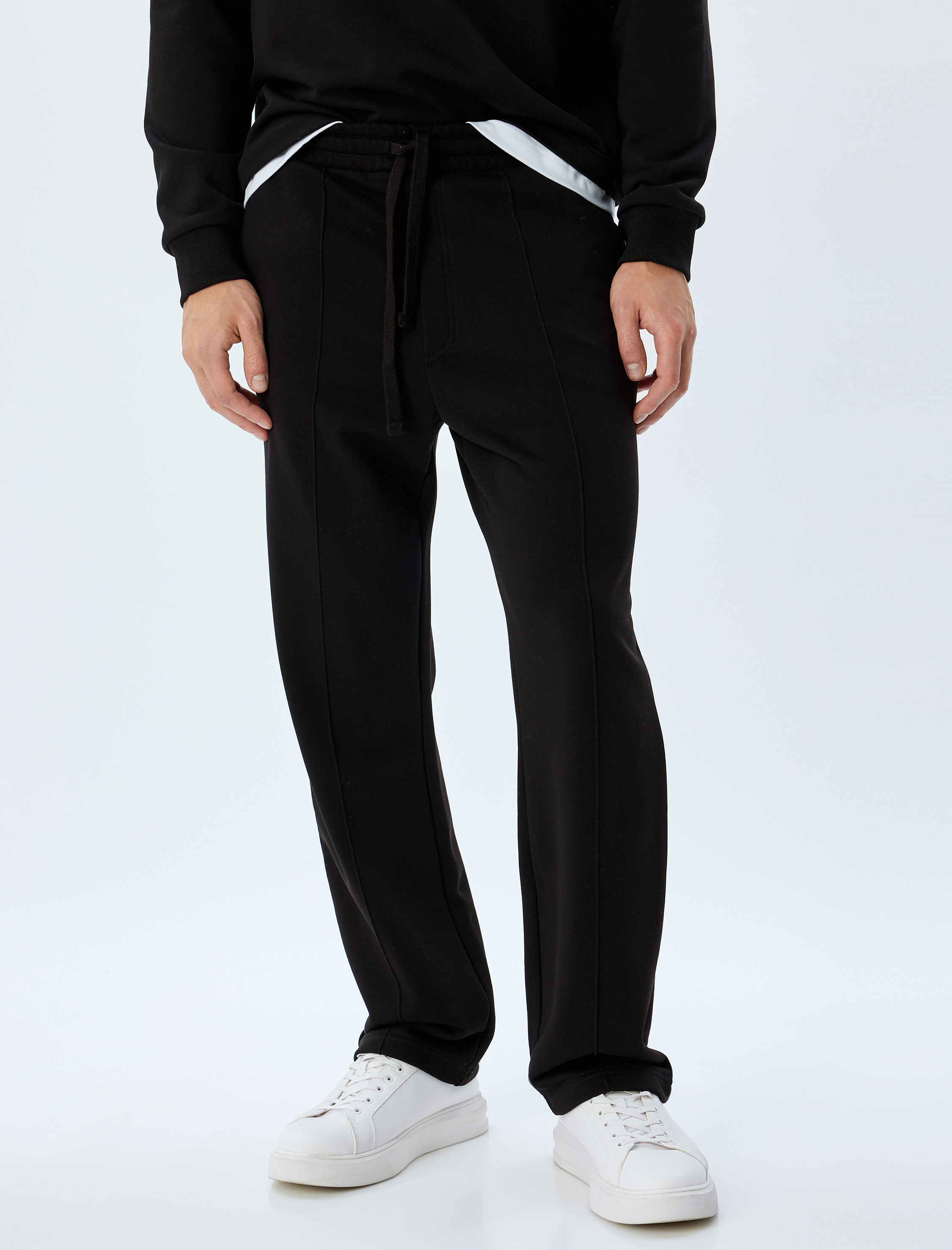   Eşofman Altı Beli Bağcıklı Cep Detaylı Pamuklu