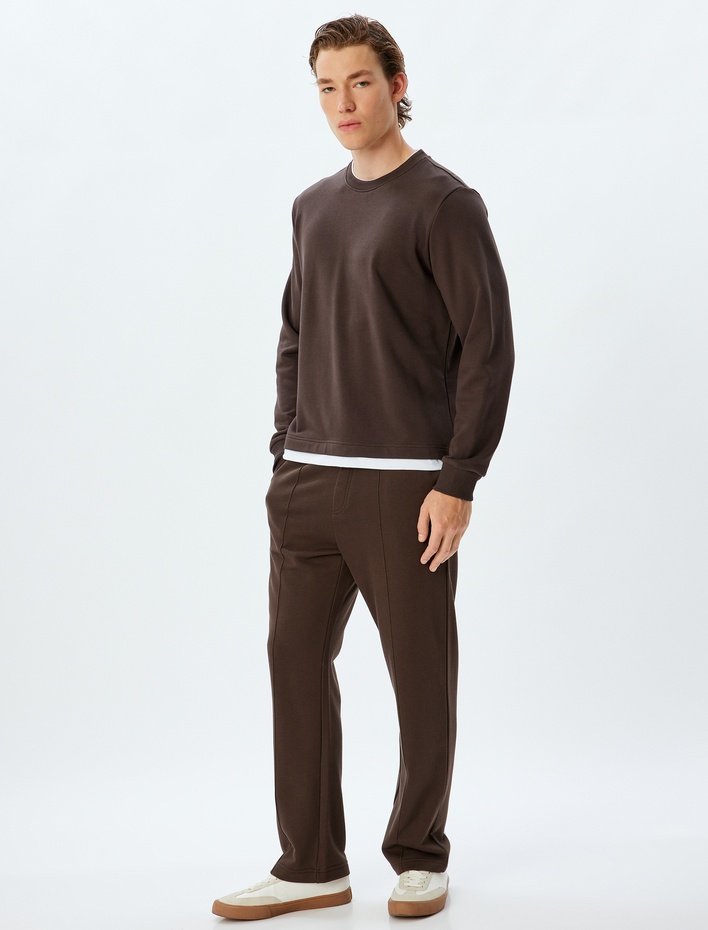  Eşofman Altı Beli Bağcıklı Cep Detaylı Pamuklu