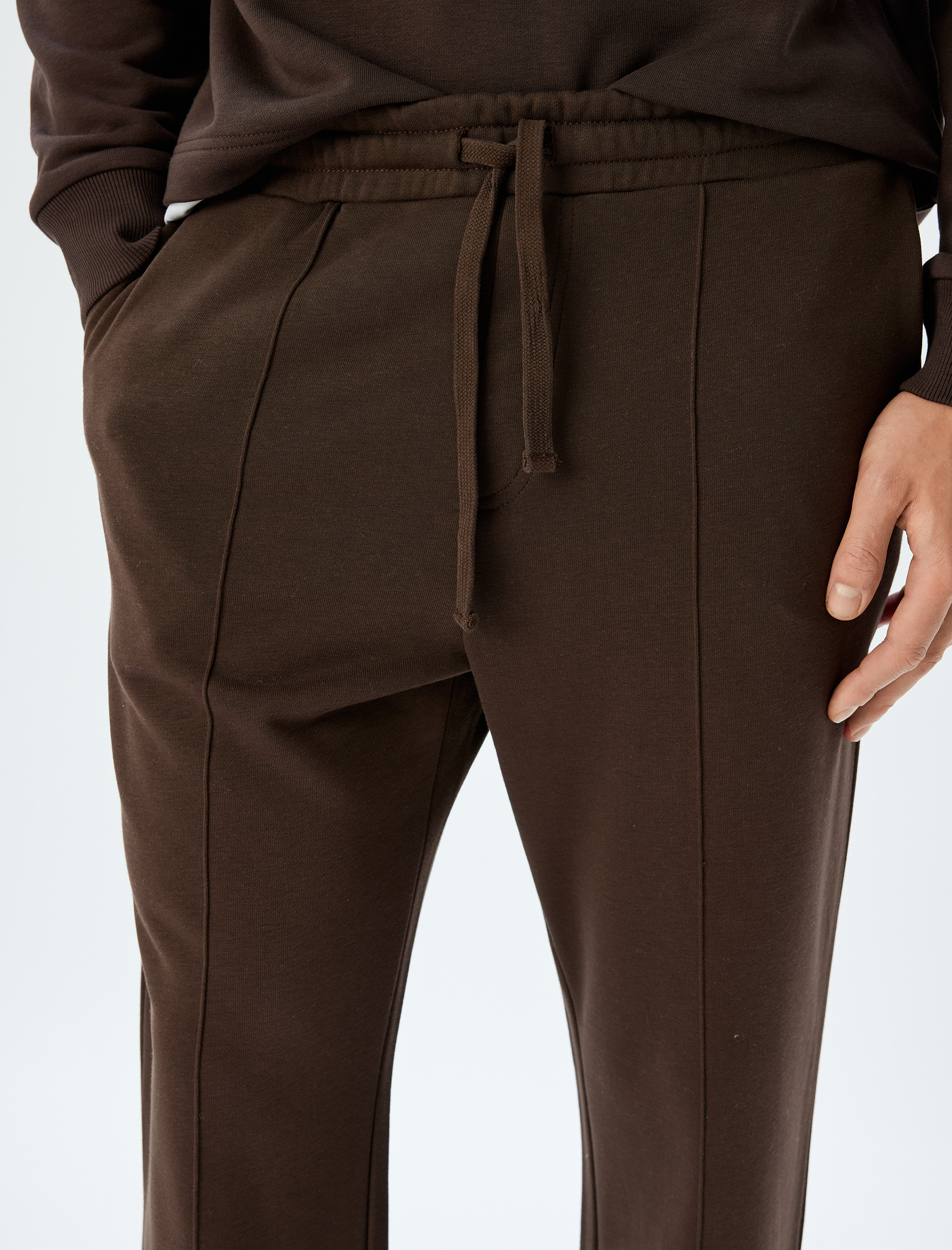   Eşofman Altı Beli Bağcıklı Cep Detaylı Pamuklu