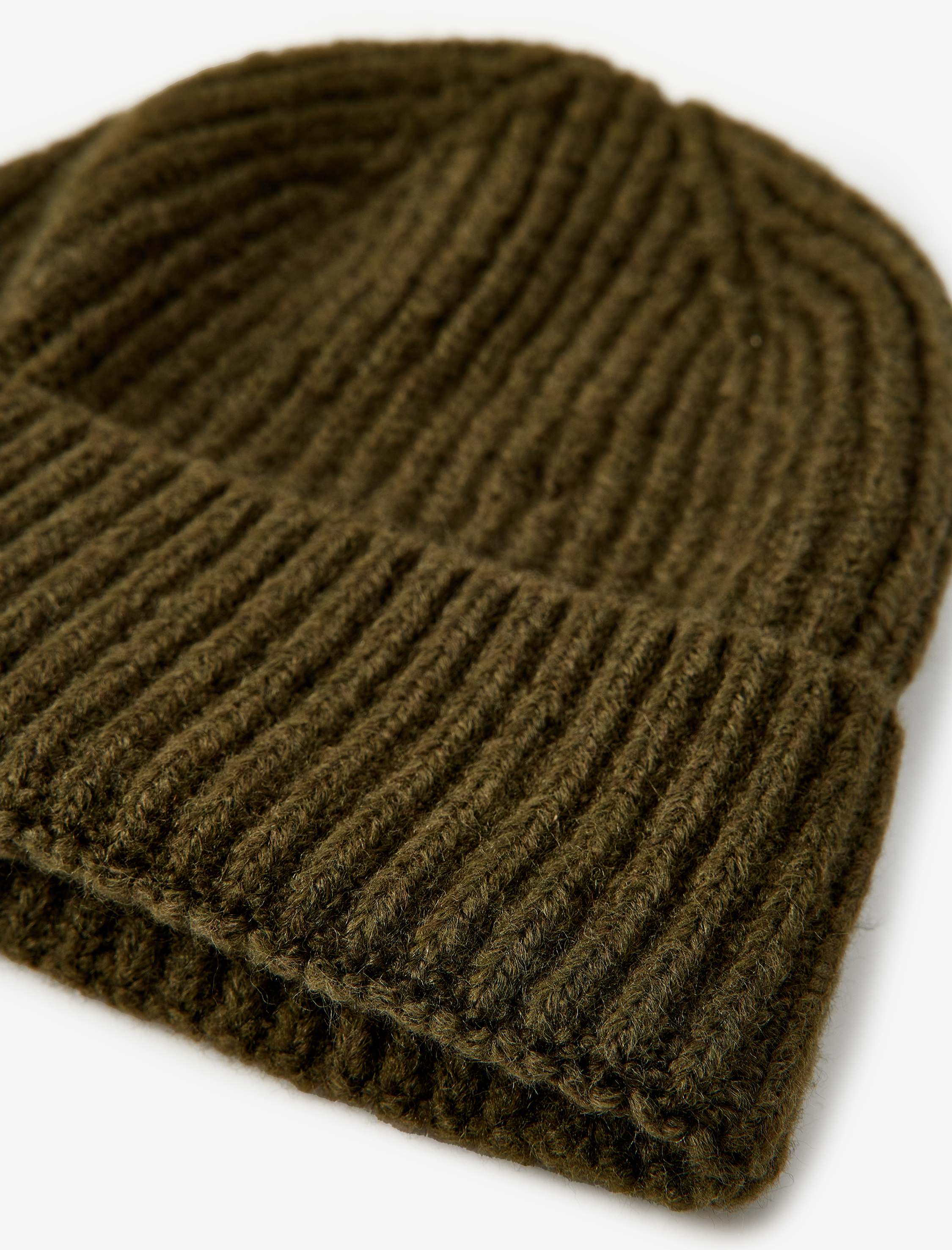  Kadın Katlı Basic Triko Bere