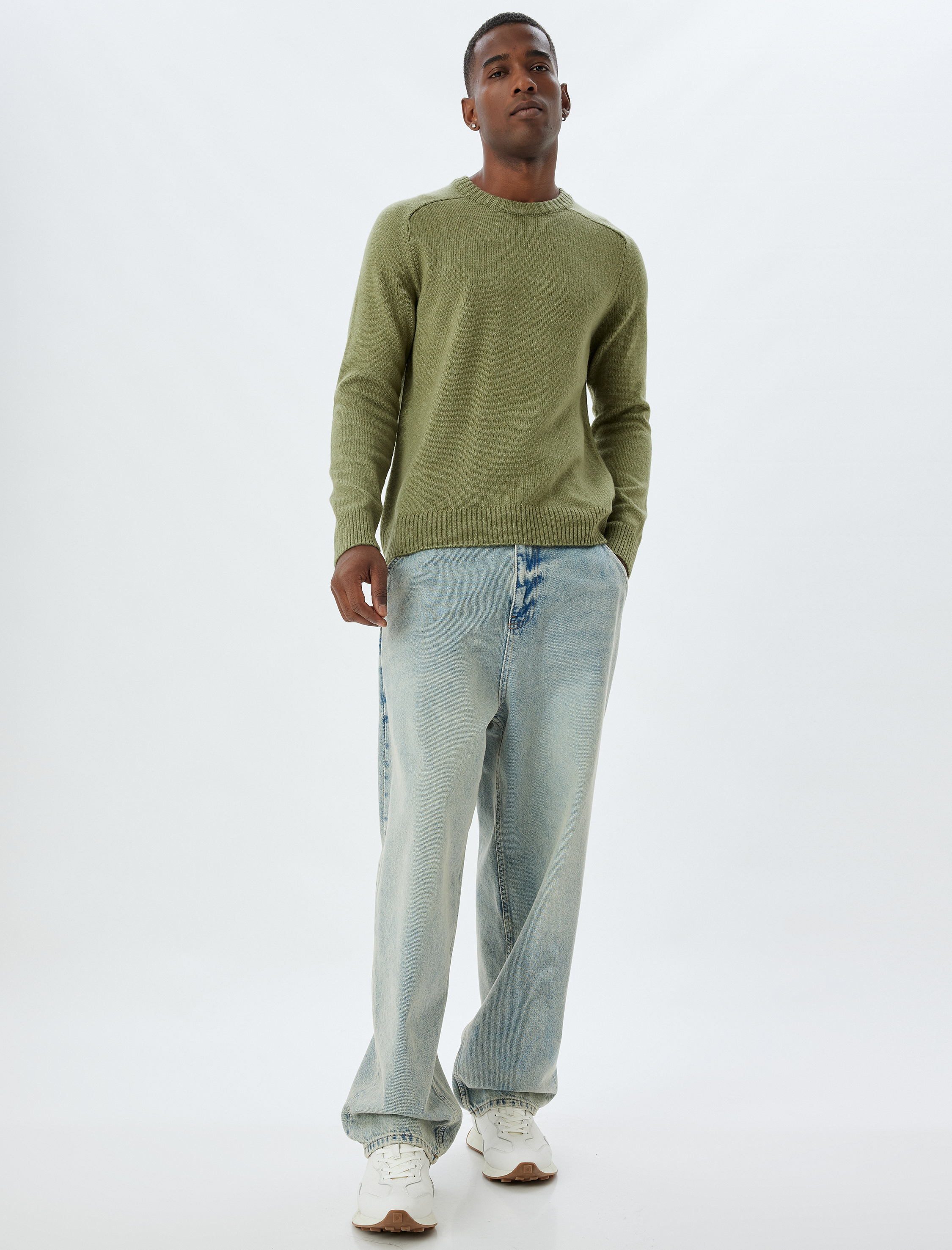 Kışlık Triko Kazak Basic Bisiklet Yaka Uzun Kollu