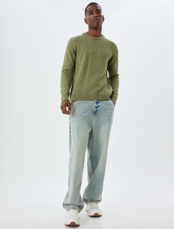  Kışlık Triko Kazak Basic Bisiklet Yaka Uzun Kollu