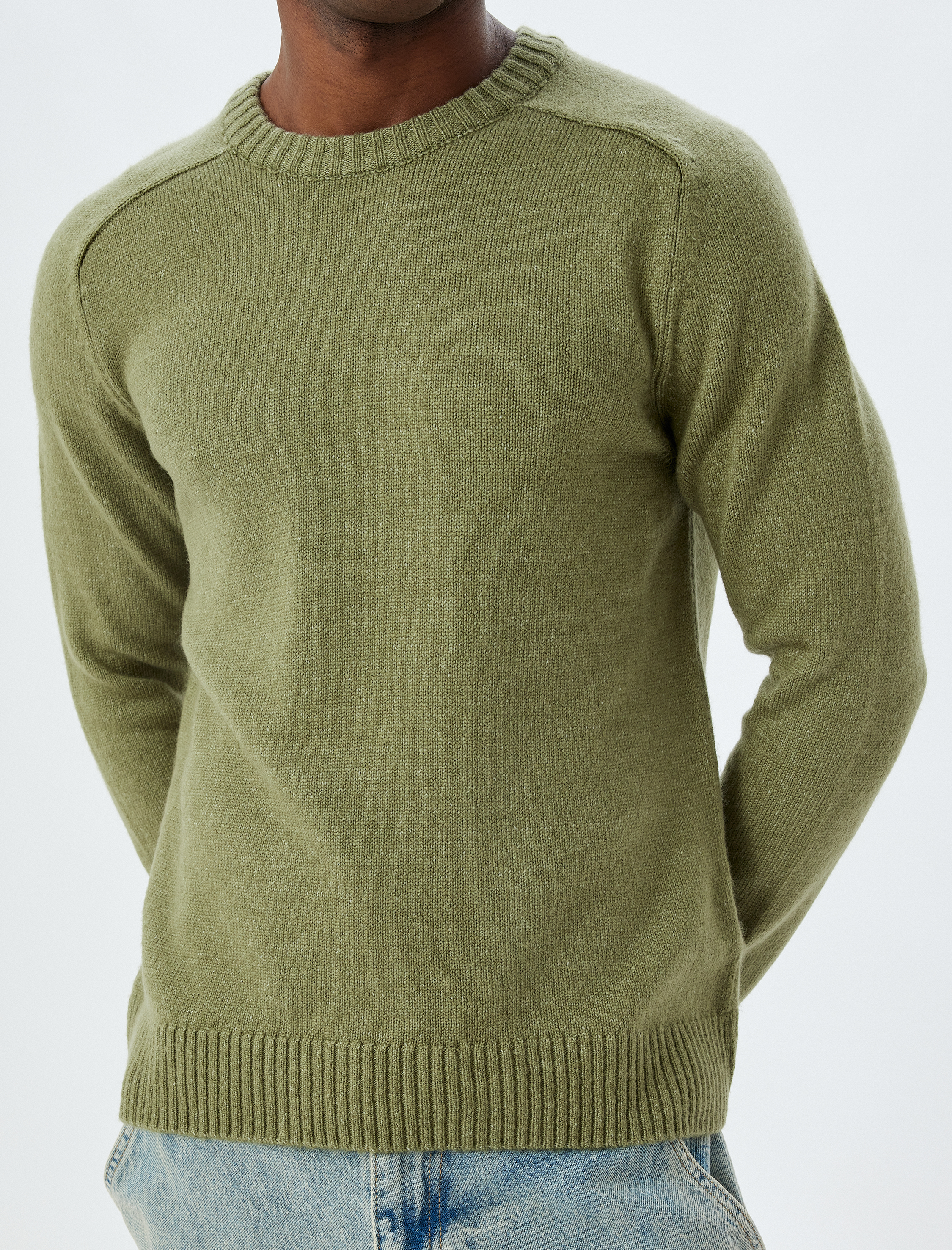 Kışlık Triko Kazak Basic Bisiklet Yaka Uzun Kollu