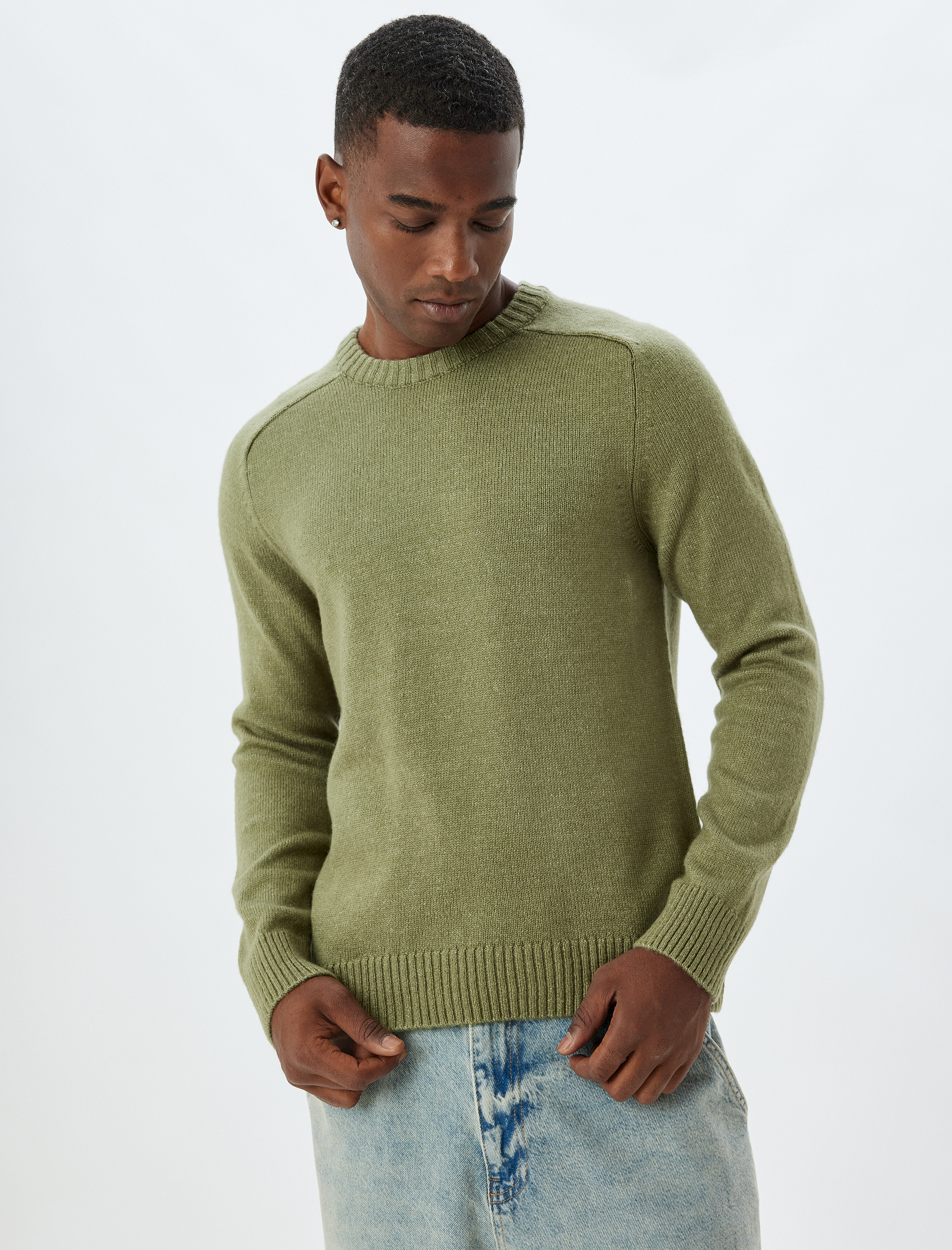 Kışlık Triko Kazak Basic Bisiklet Yaka Uzun Kollu