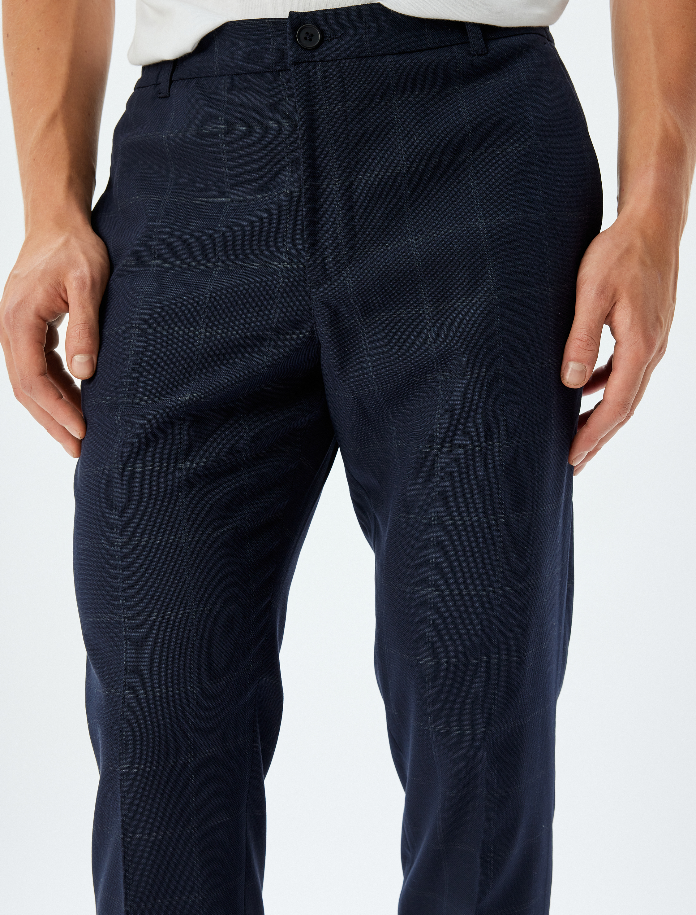 Chino Pantolon Cep Detaylı Viskon Karışımlı