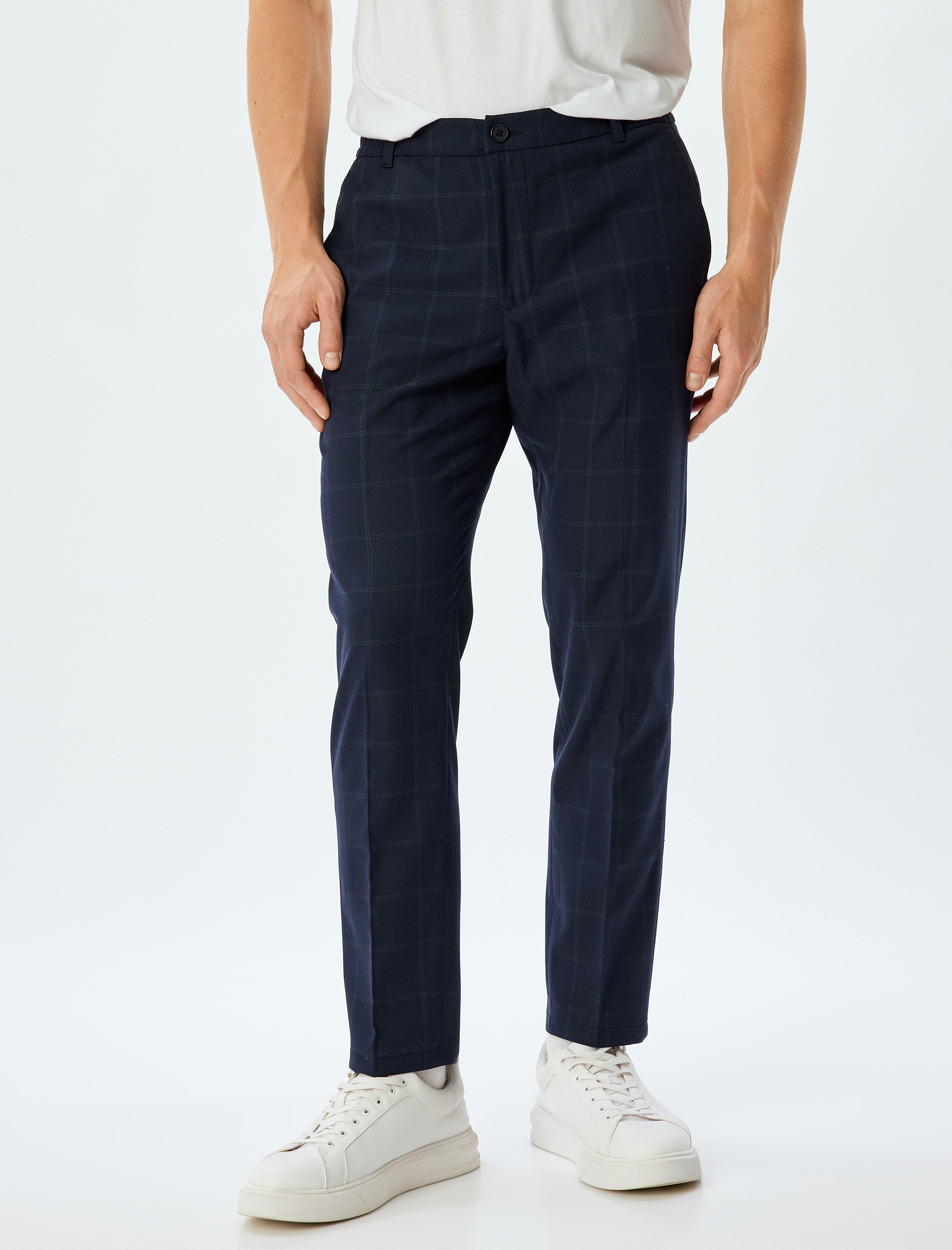 Chino Pantolon Cep Detaylı Viskon Karışımlı