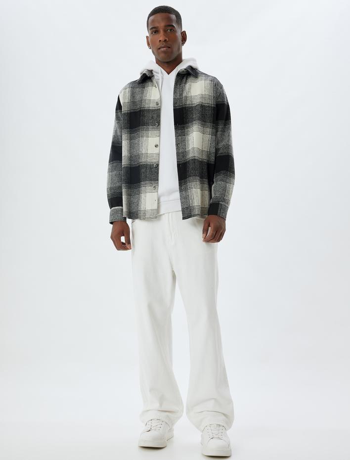  Oduncu Gömleği Uzun Kollu Kışlık Pamuk Karışımlı Regular Fit