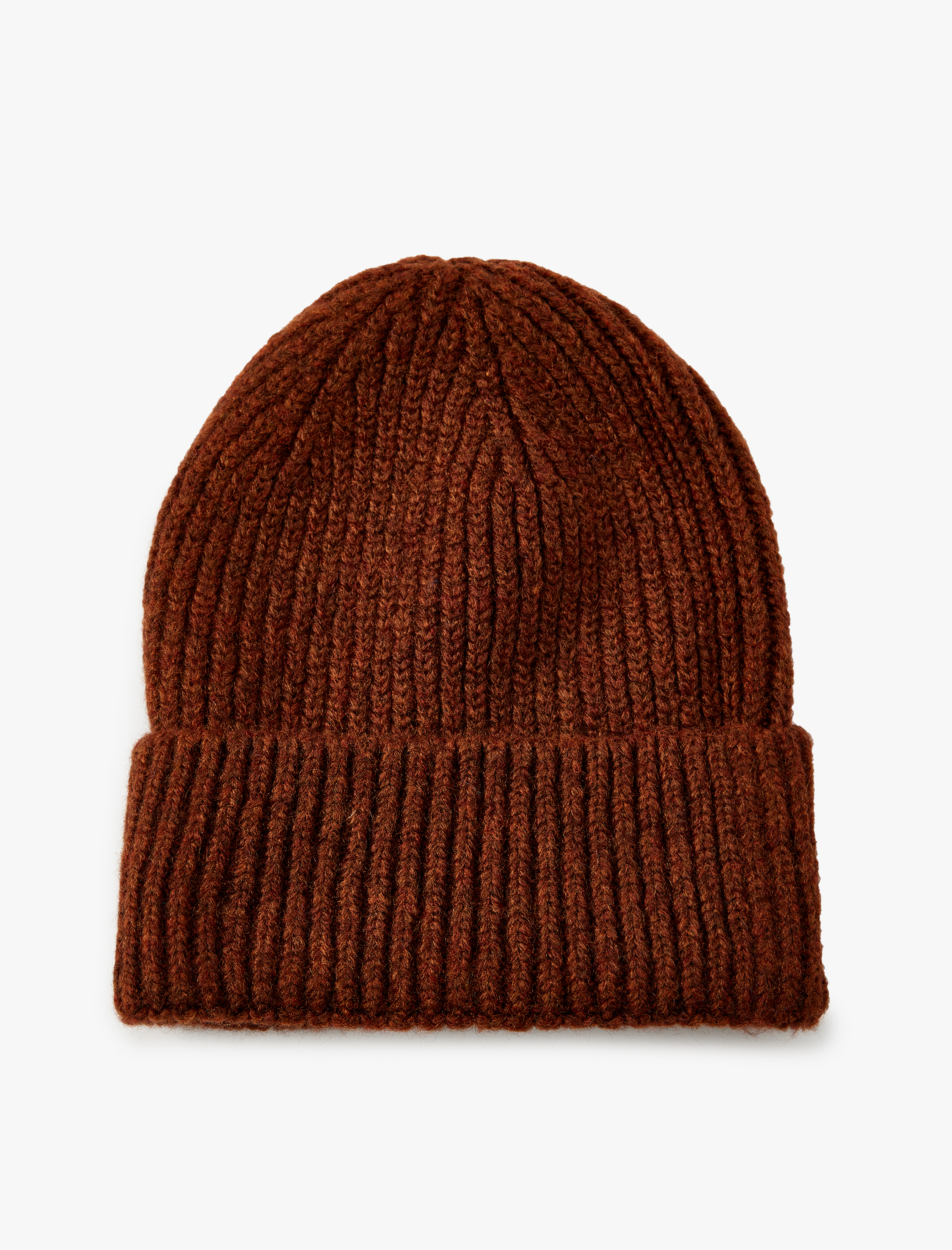  Kadın Katlı Basic Triko Bere