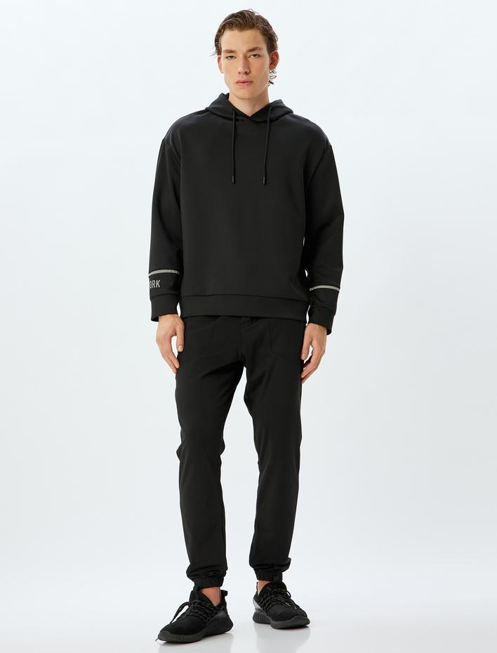  Spor Eşofman Altı Jogger Beli Bağcıklı Fermuarlı Cep Detaylı