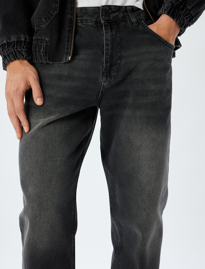   Düz Paça Straight Fit Kot Pantolon Standart Bel - Mark Jean