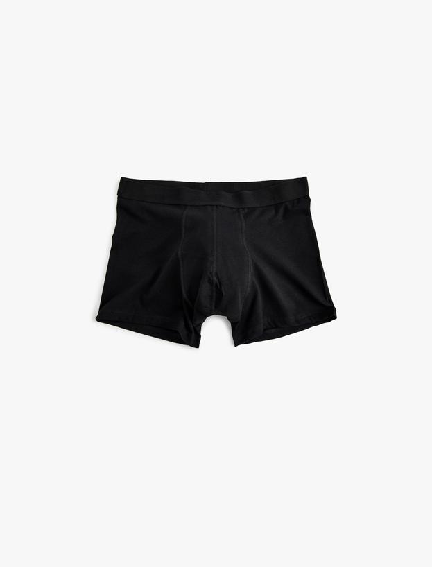 Boxer Seti 3'lü Slim Fit Palmiye Baskılı Pamuk Karışımlı_3