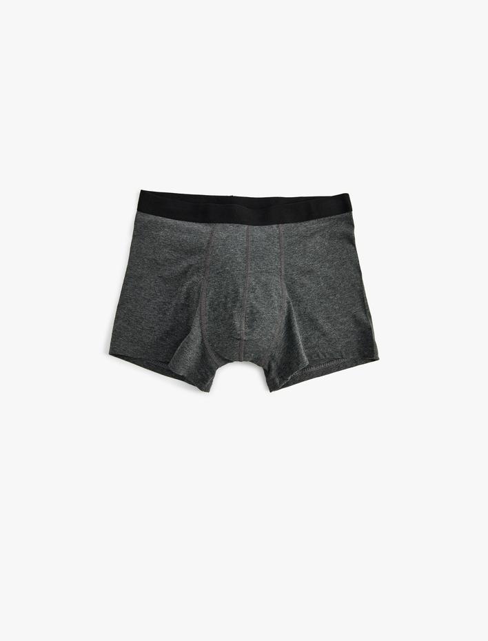  Boxer Seti 3'lü Slim Fit Palmiye Baskılı Pamuk Karışımlı