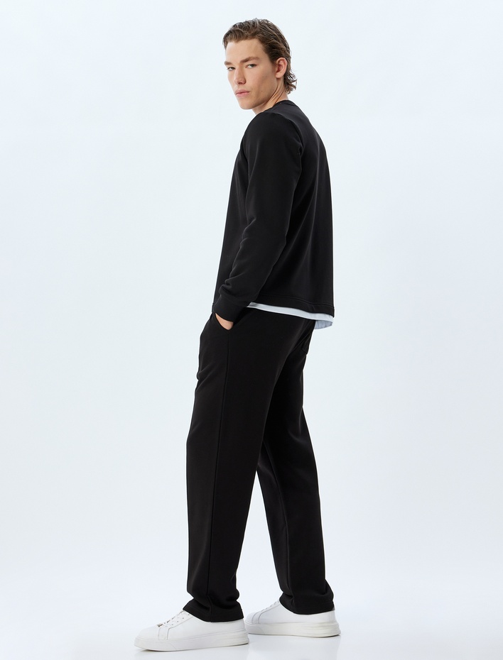  Eşofman Altı Beli Bağcıklı Cep Detaylı Pamuklu