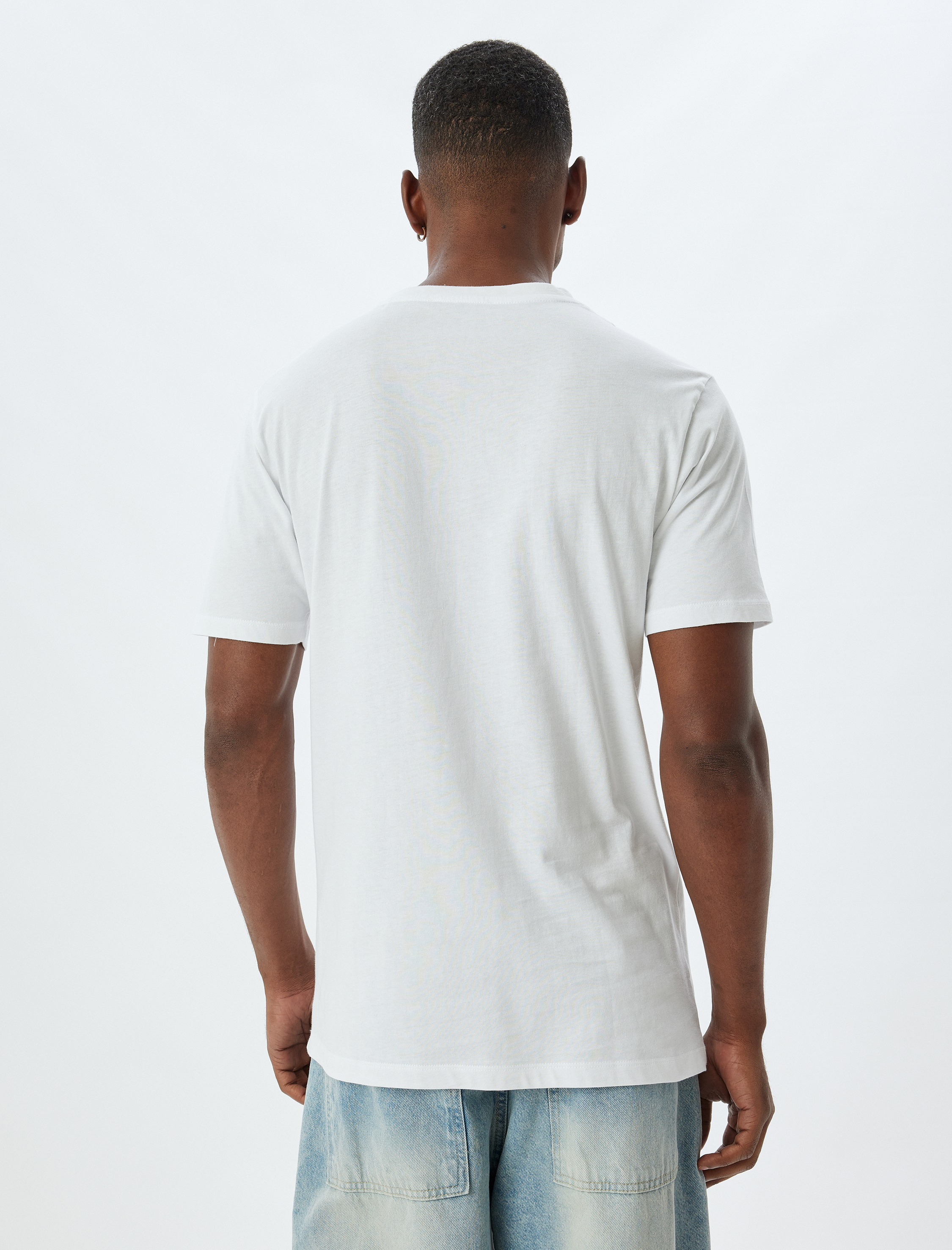   2'li Basic Tişört Seti V Yaka Slim Fit Pamuklu