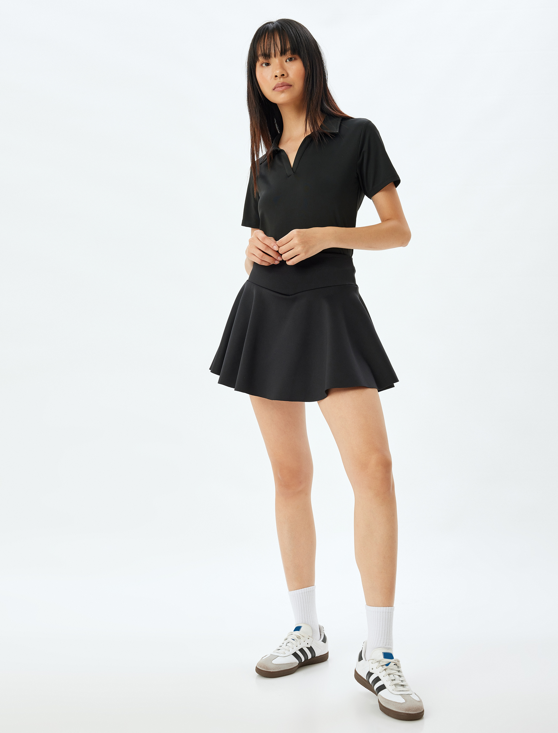 Polo Yaka Kısa Kollu Slim Fit Spor Tişört