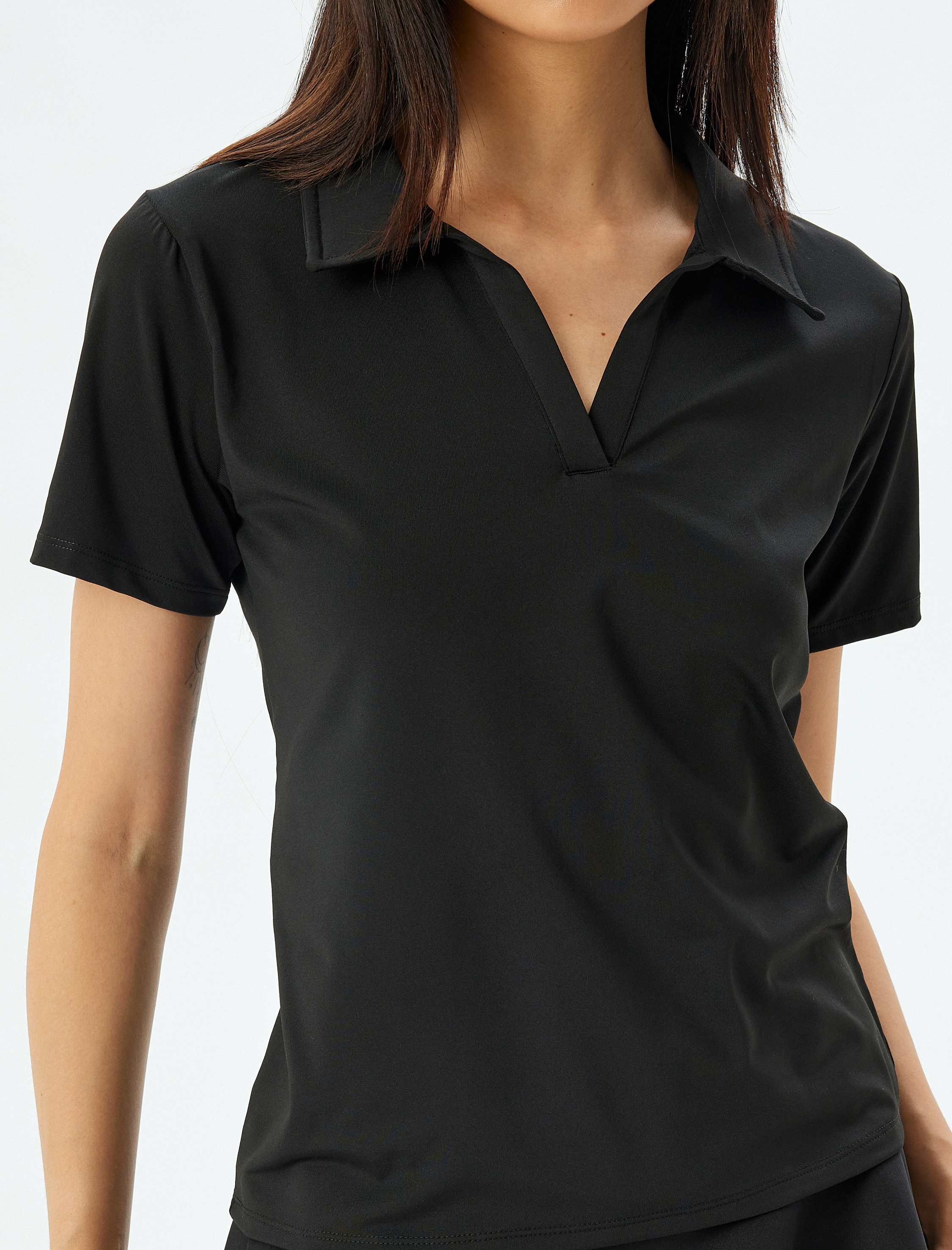 Polo Yaka Kısa Kollu Slim Fit Spor Tişört