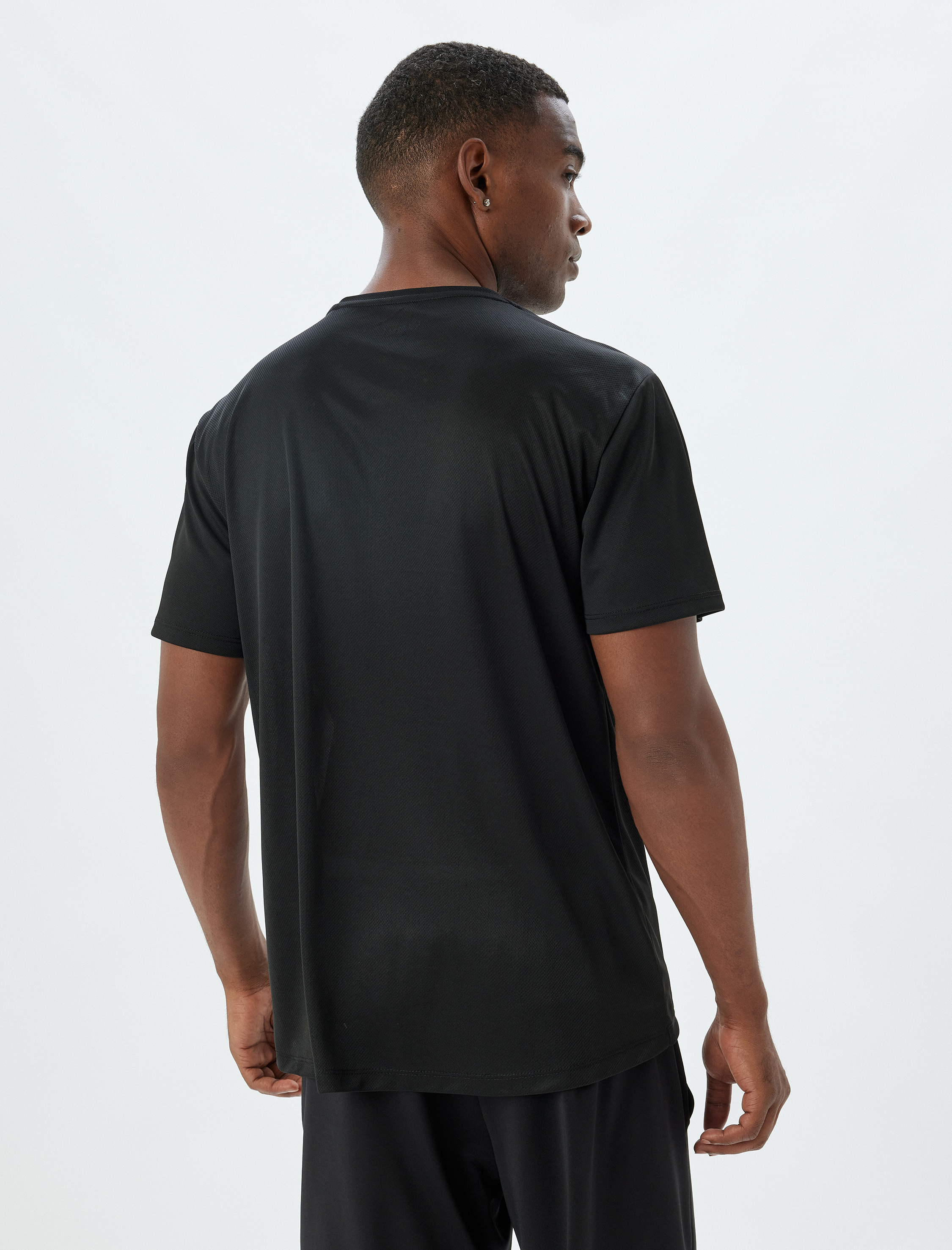   Spor Tişört Slogan Baskılı Kısa Kollu Bisiklet Yaka