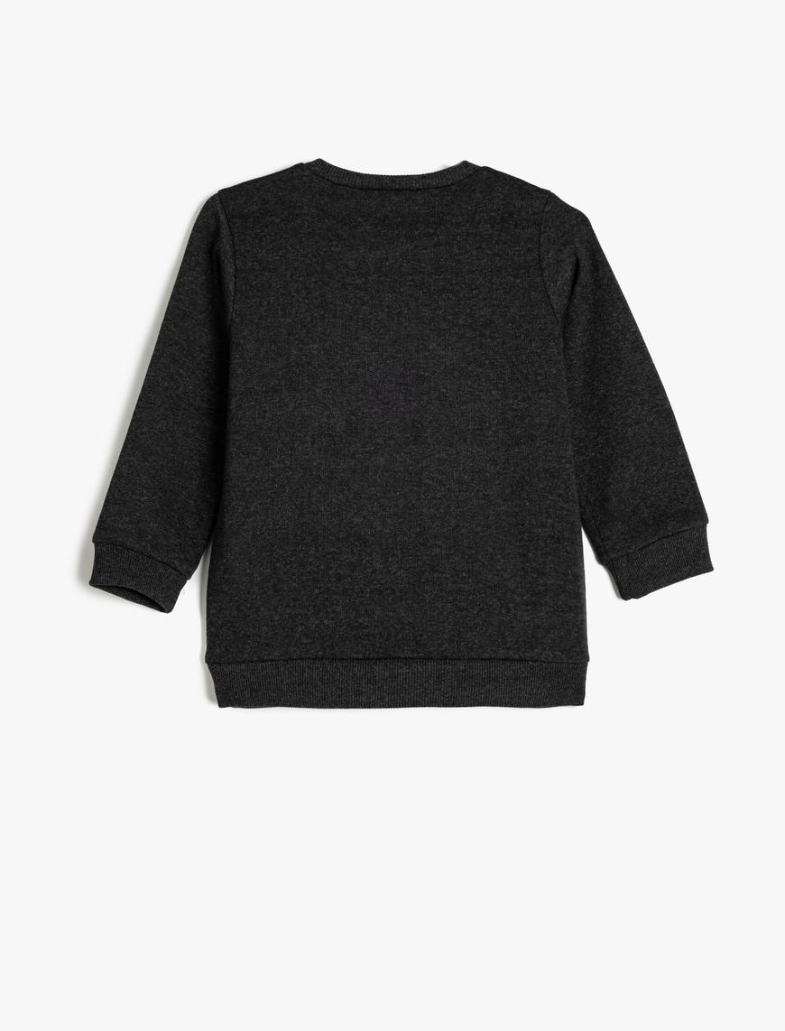  Erkek Çocuk Sweatshirt Uzun Kollu Kaplan Baskılı