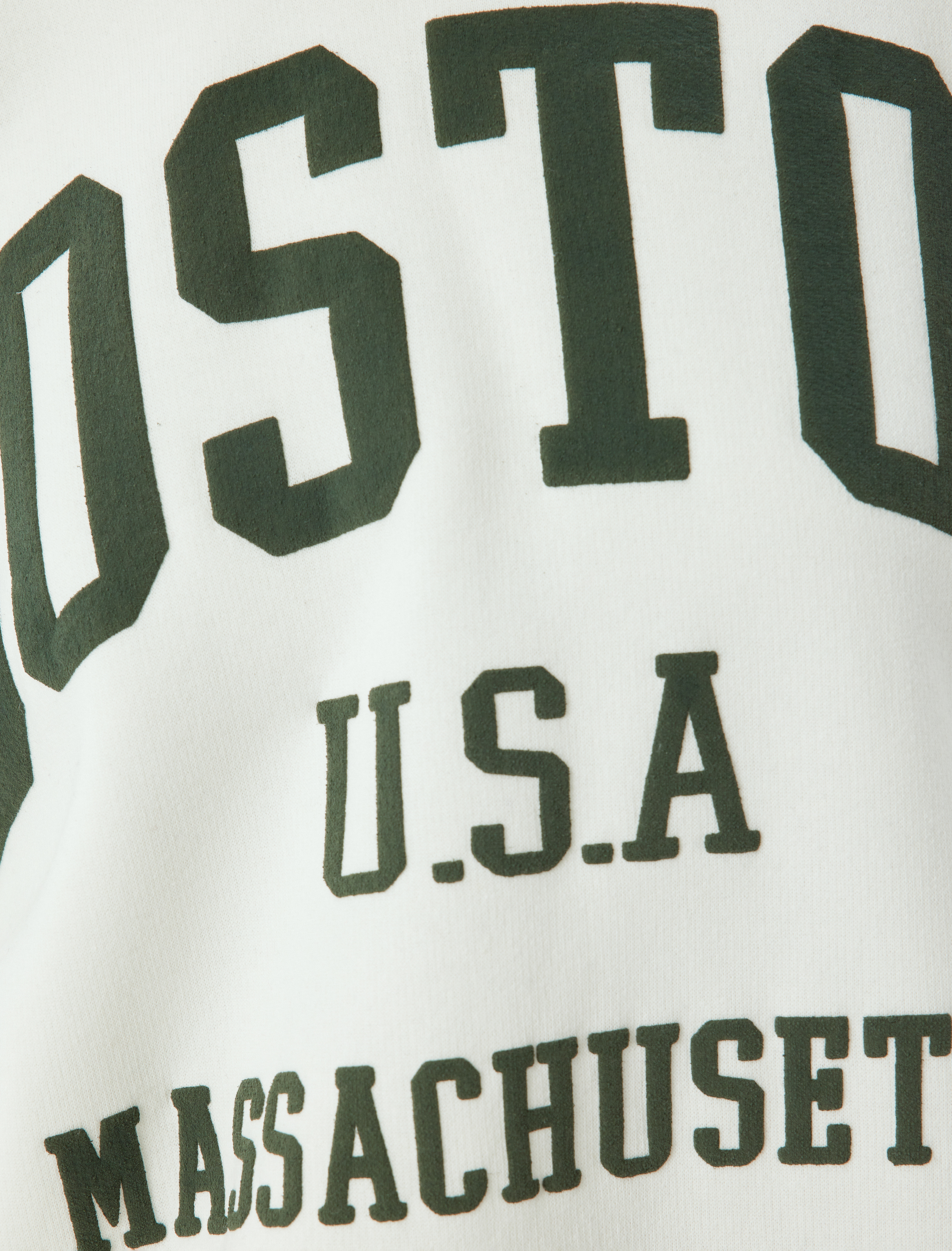   Şardonlu Oversize Sweatshirt Bisiklet Yaka Kolej Baskılı Uzun Kollu