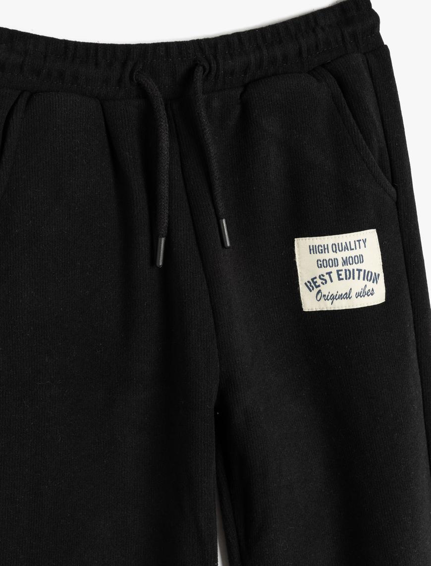  Erkek Çocuk Bağcıklı Cepli Basic Jogger Pantolon