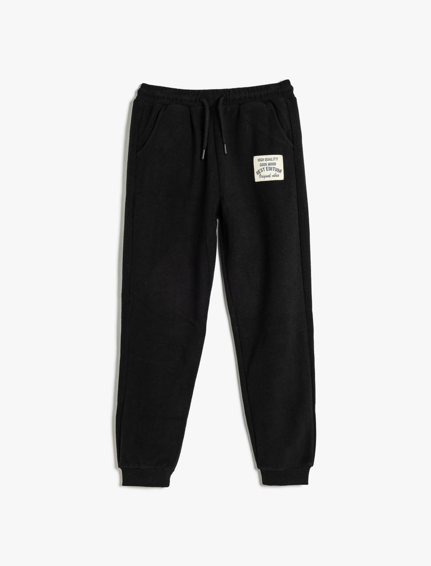  Erkek Çocuk Bağcıklı Cepli Basic Jogger Pantolon