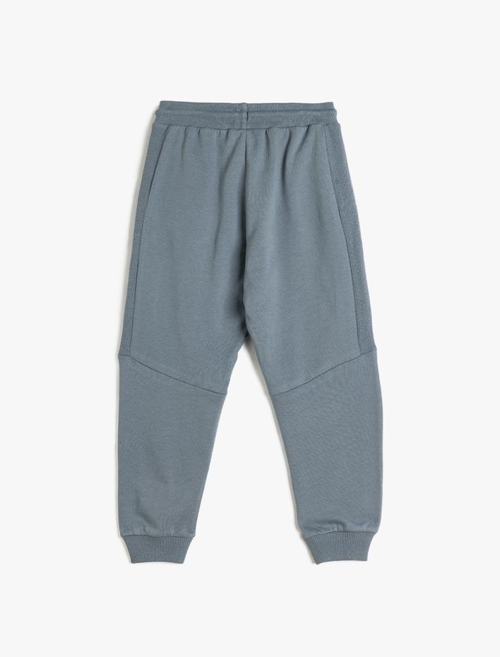 Erkek Çocuk Jogger Eşofman Altı Beli Bağlamalı Şardonlu Pamuklu
