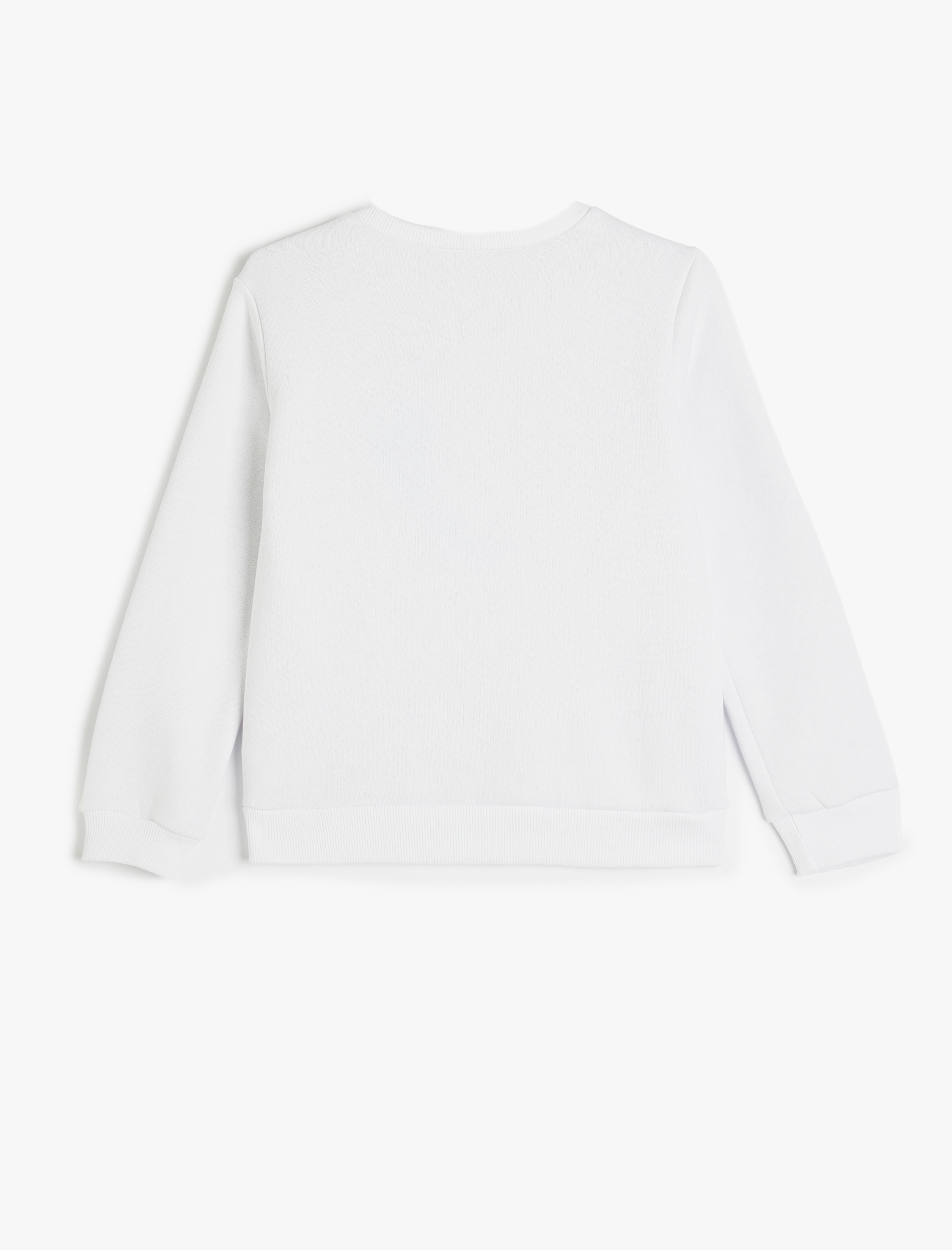  Kız Çocuk Atatürk Baskılı Tişört Pullu Payetli Bisiklet Yaka Uzun Kollu Şardonlu