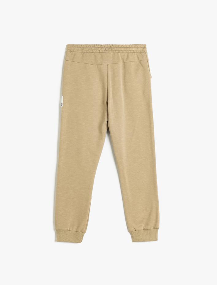 Erkek Çocuk Jogger Eşofman Altı Beli Bağlamalı Şardonlu Pamuklu