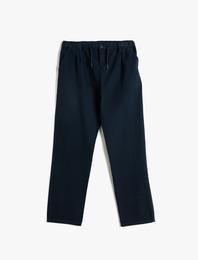 Chino Pantolon Beli Bağlamalı Pamuklu