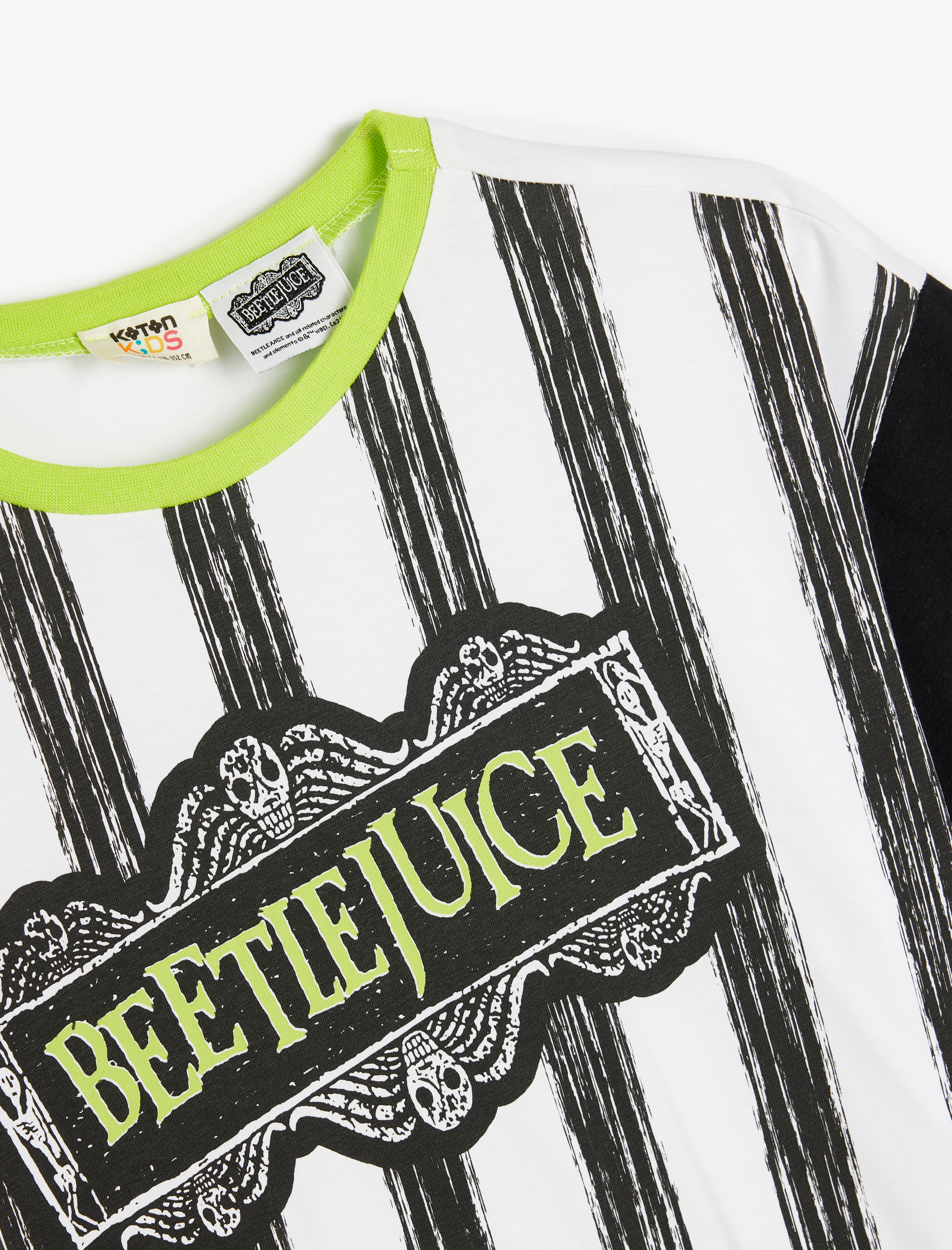  Erkek Çocuk Beetlejuice Baskılı Lisanslı Kısa Kollu Pamuklu Tişört