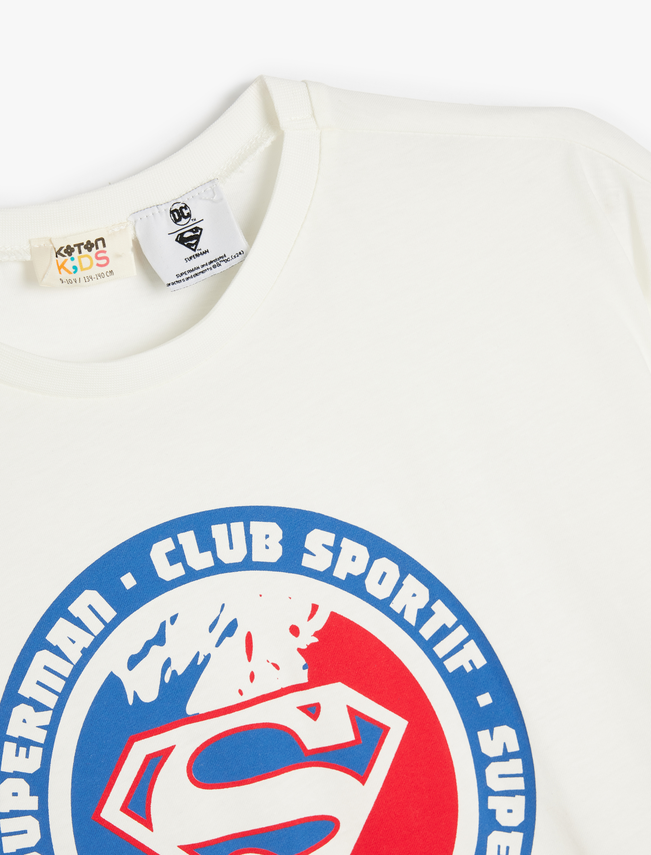  Erkek Çocuk Superman Baskılı Kısa Kollu Lisanslı Pamuklu Oversize Tişört