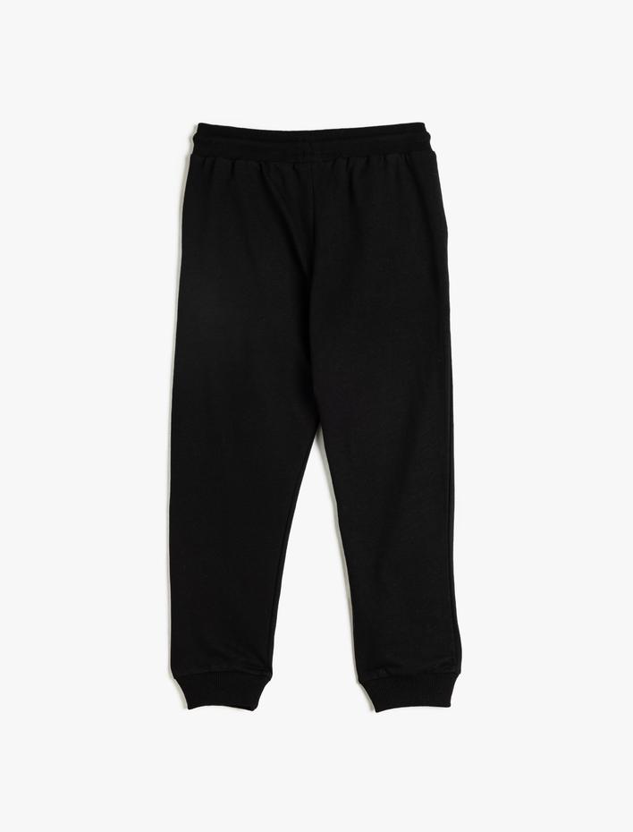 Erkek Çocuk Beli Bağlamalı Şardonlu Pamuklu Jogger Okul Eşofman Altı