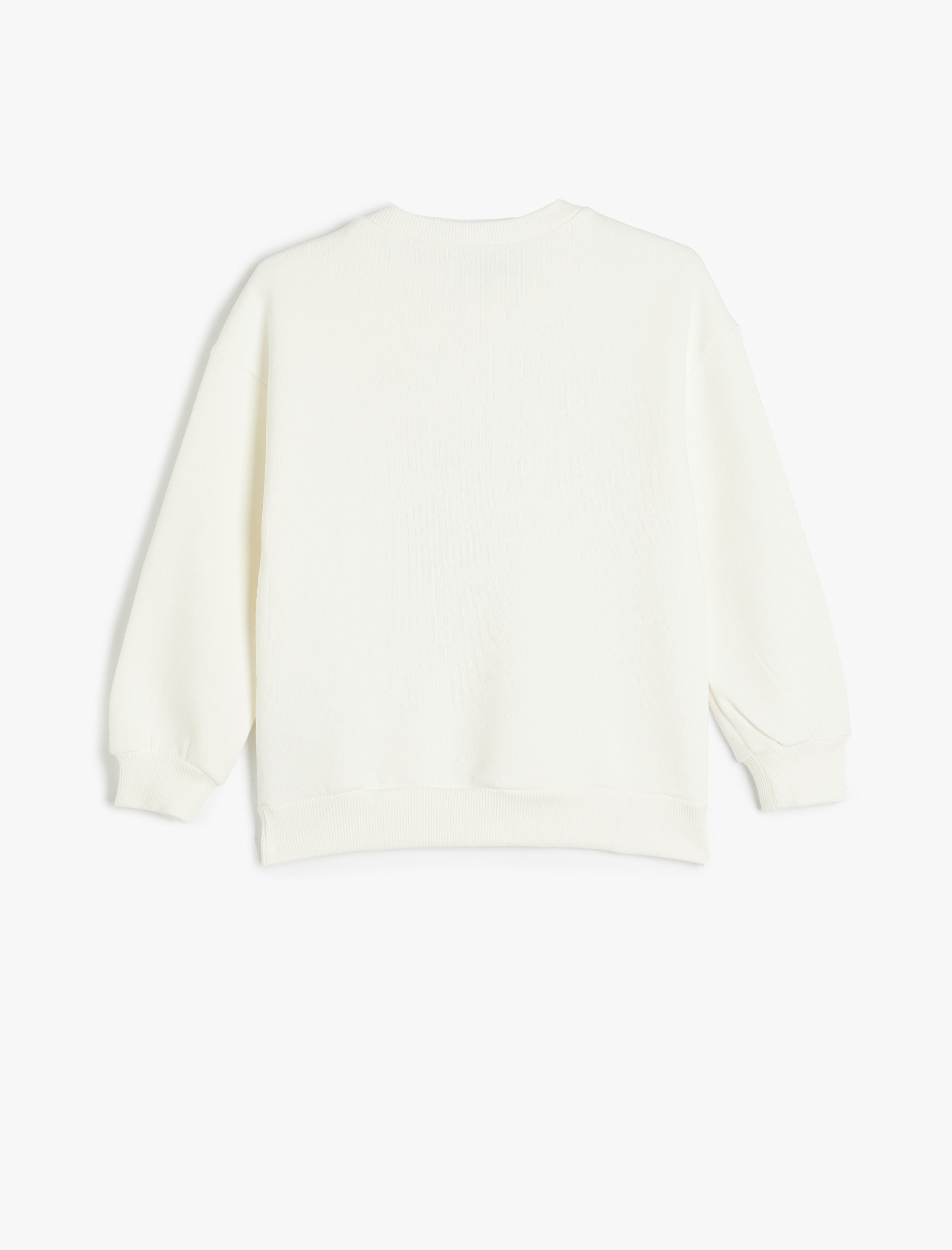  Kız Çocuk Beetlejuice Sweatshirt Lisanslı Uzun Kollu Bisiklet Yaka Şardonlu