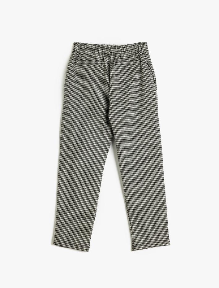 Kız Çocuk Havuç Pantolon Pile Detaylı Beli Lastikli Cepli