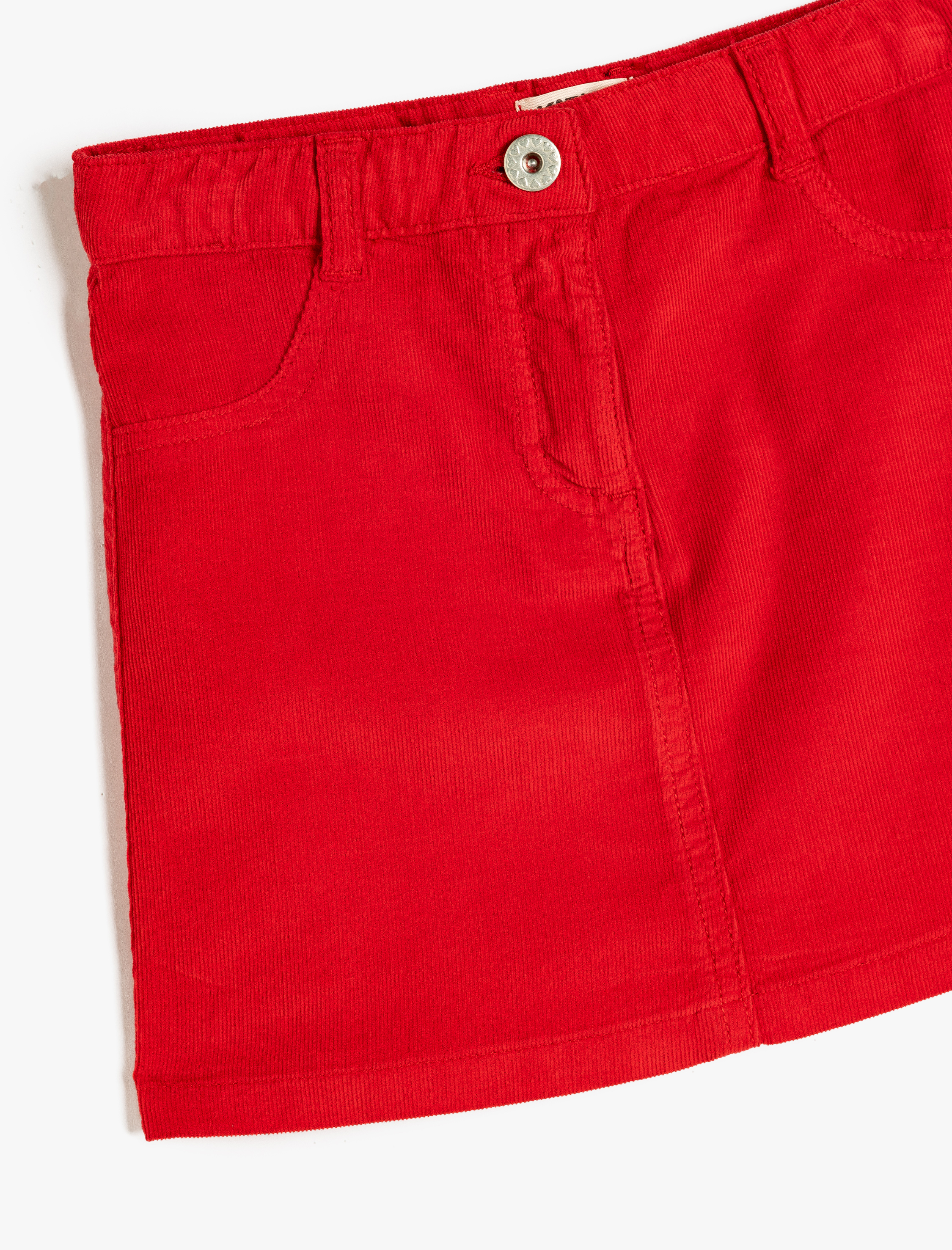 Kız Çocuk Kadife Mini Etek Basic Pamuklu