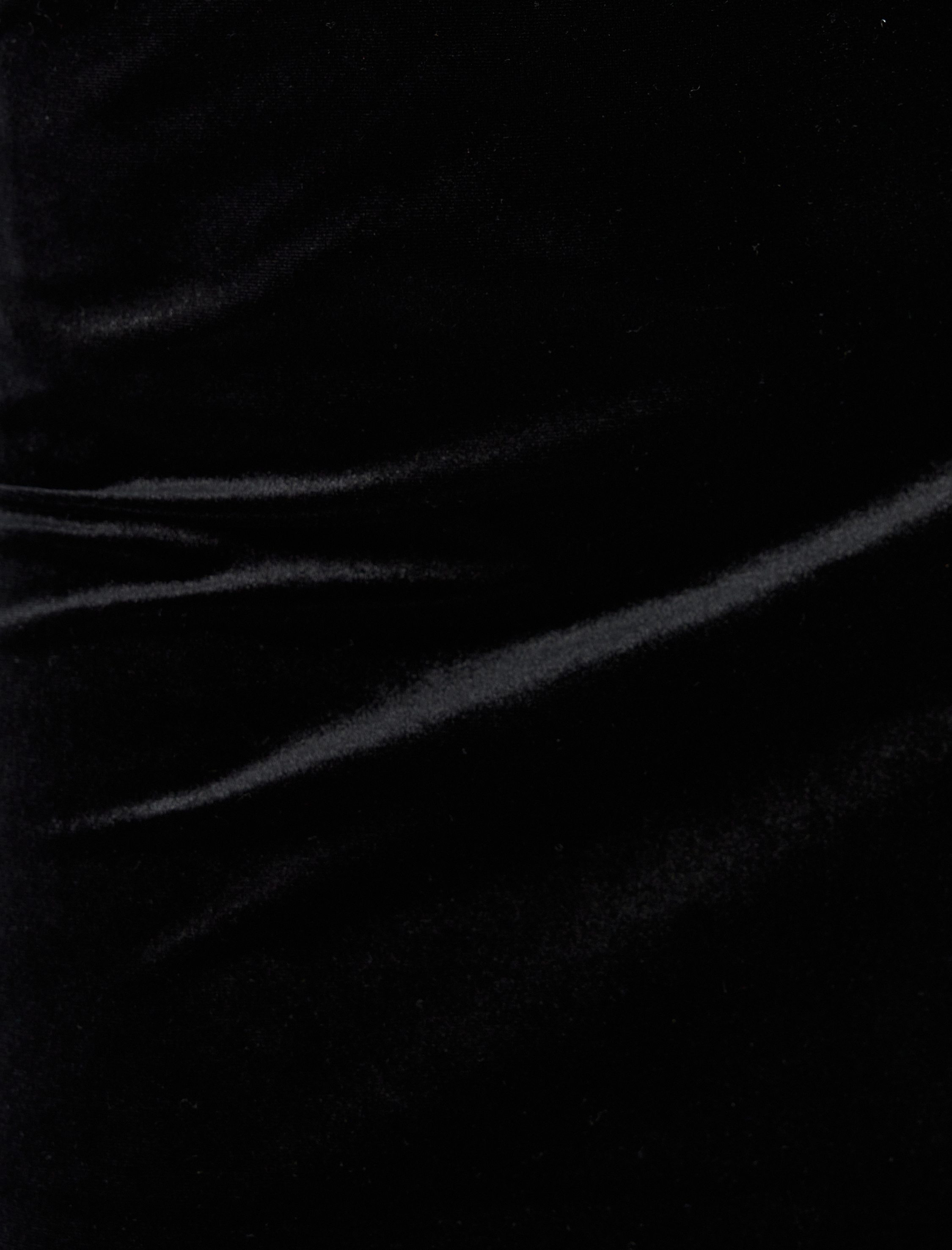   Abiye Etek Midi Kadife Tüy Detaylı Slim Fit