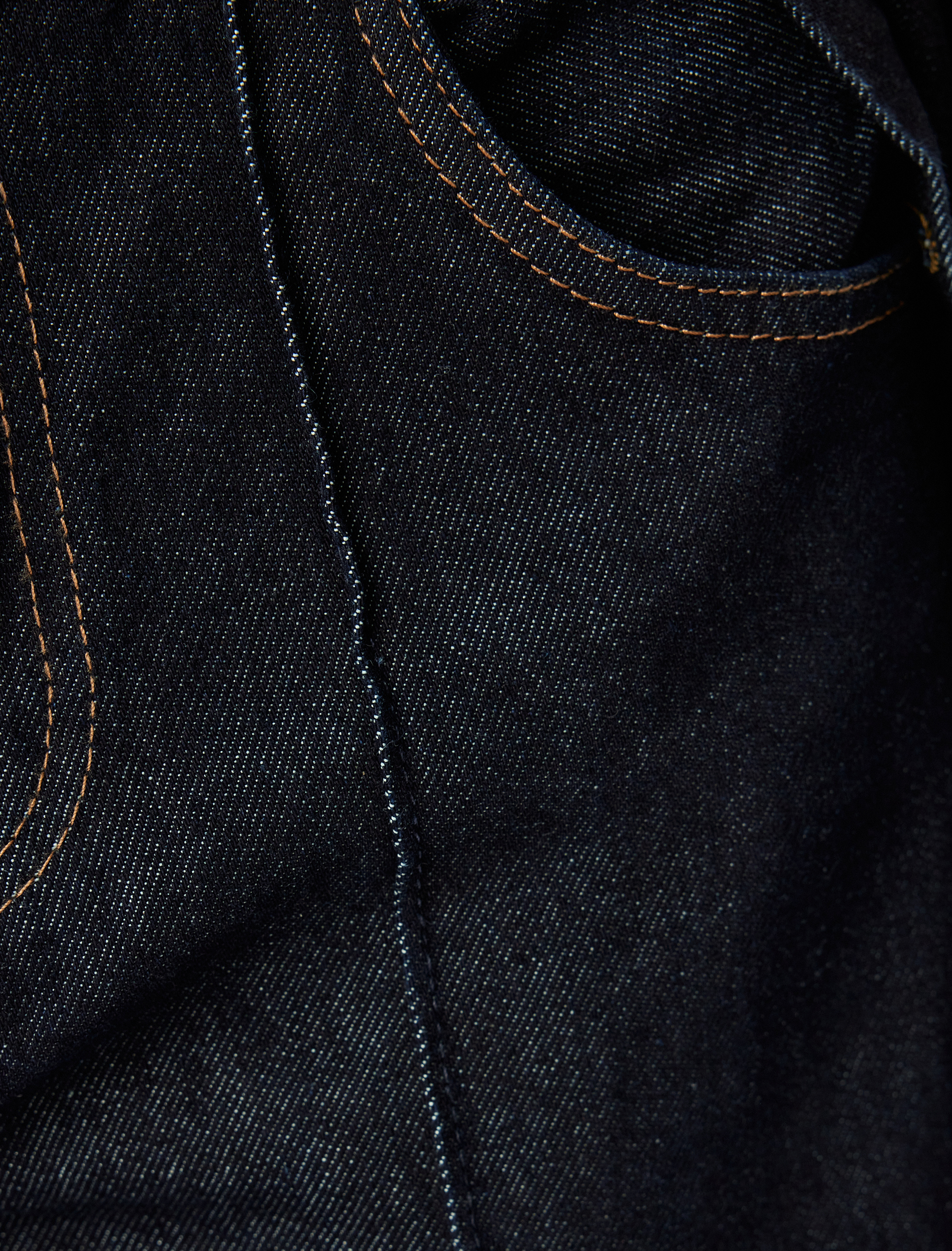   Geniş Paça Kot Pantolon Nervürlü Düğmeli Standart Bel Cepli - Wide Leg Jean